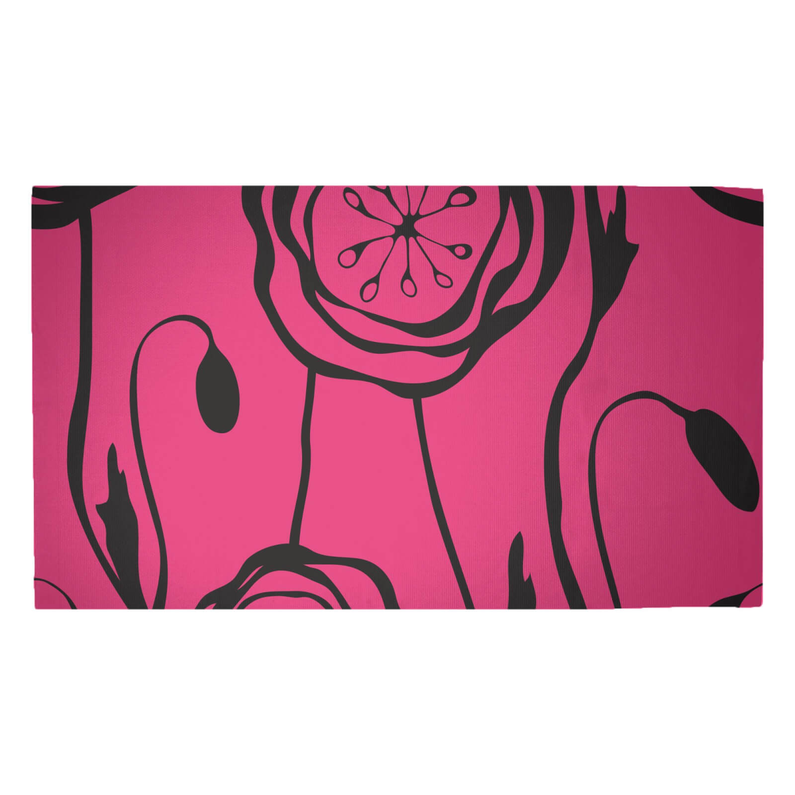 Retro Poppy Woven Rug - Medium