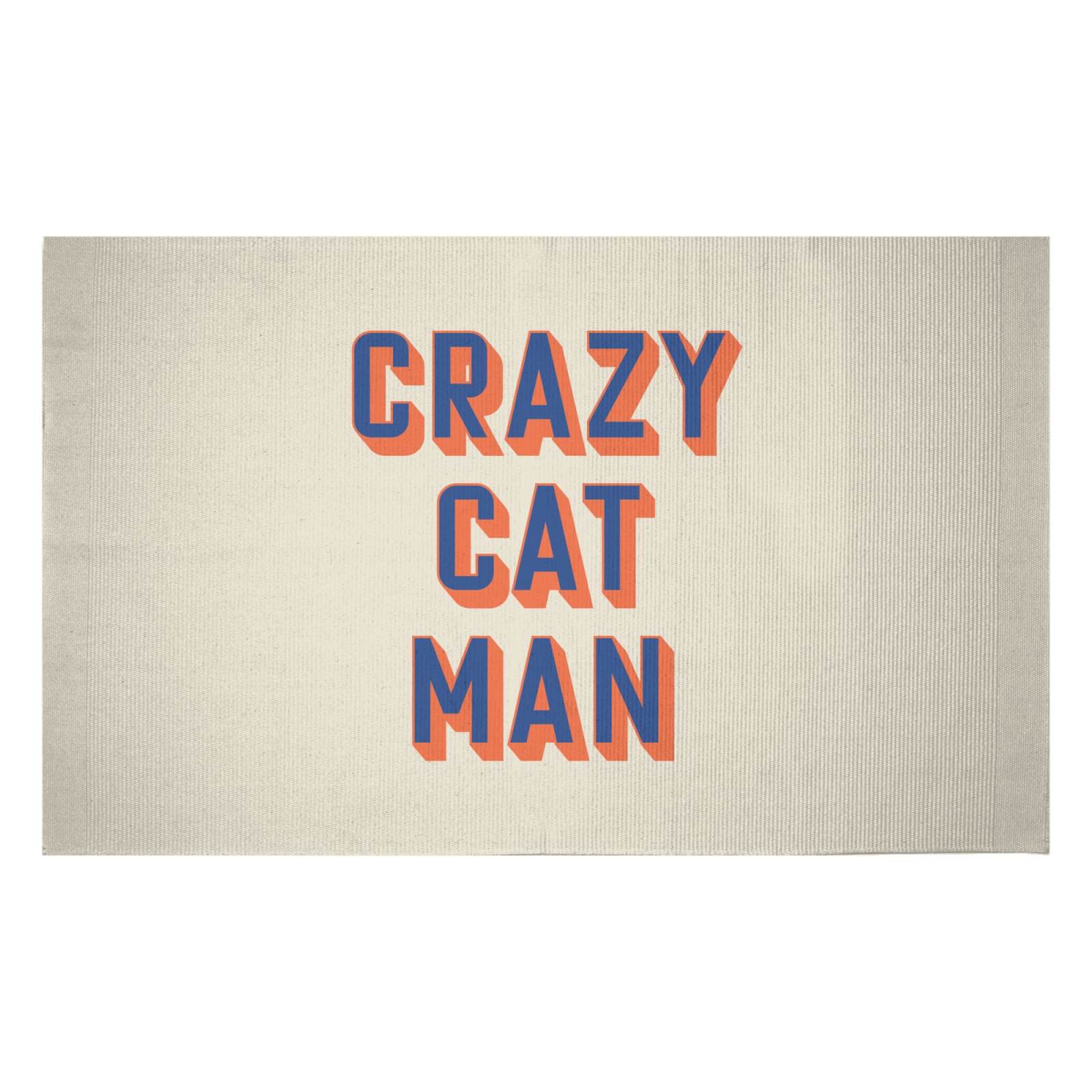 Crazy Cat Man Woven Rug - Small