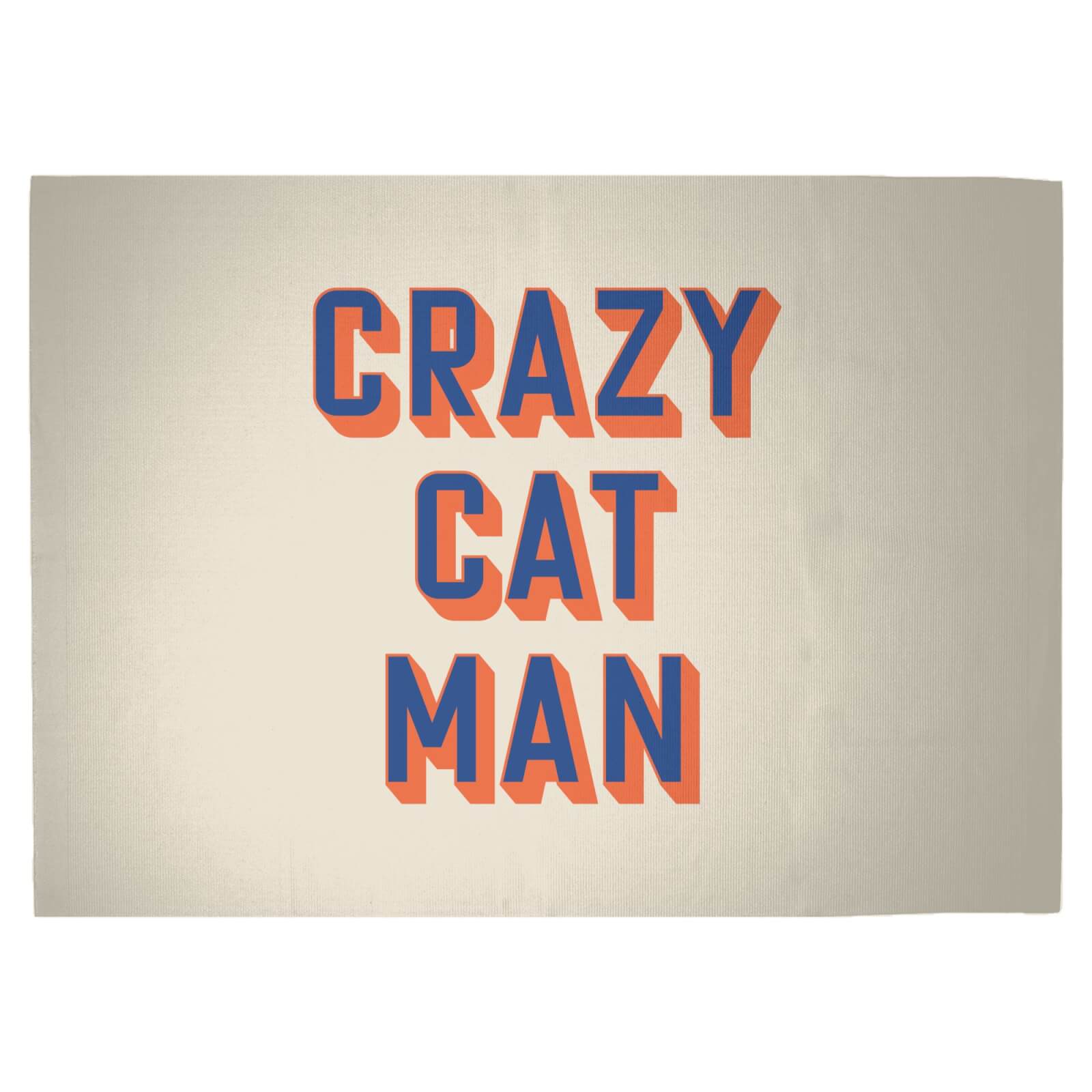 Crazy Cat Man Woven Rug - Large