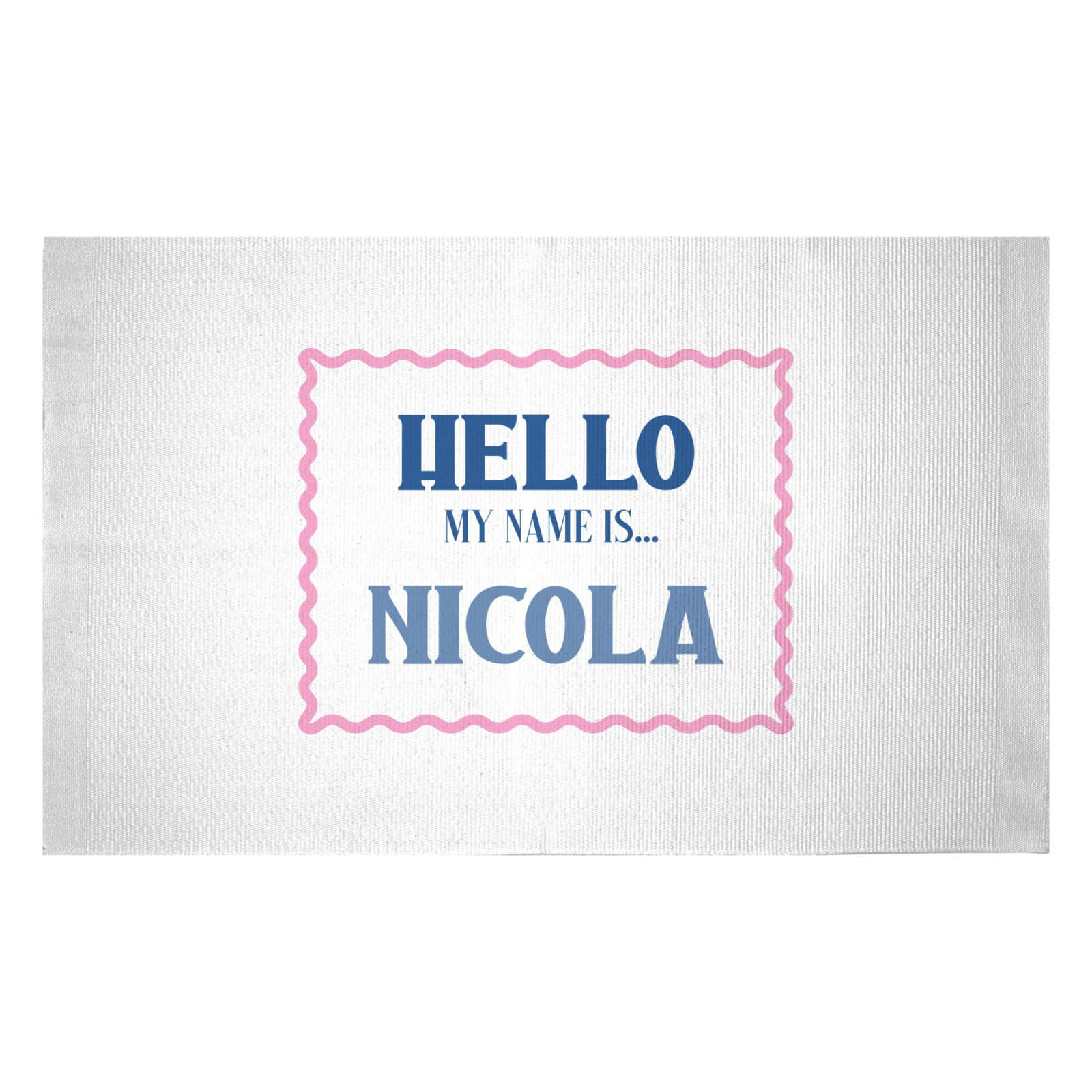 Hello My Name Is Nicola Woven Rug - Small