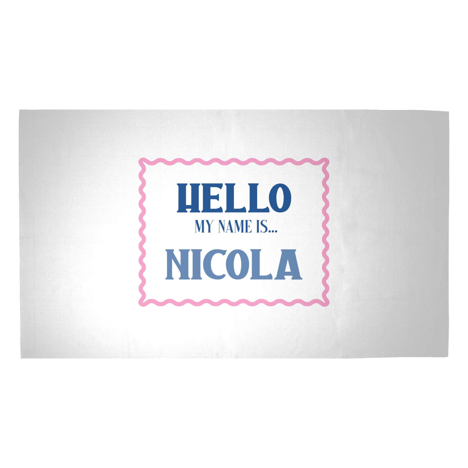Hello My Name Is Nicola Woven Rug - Medium