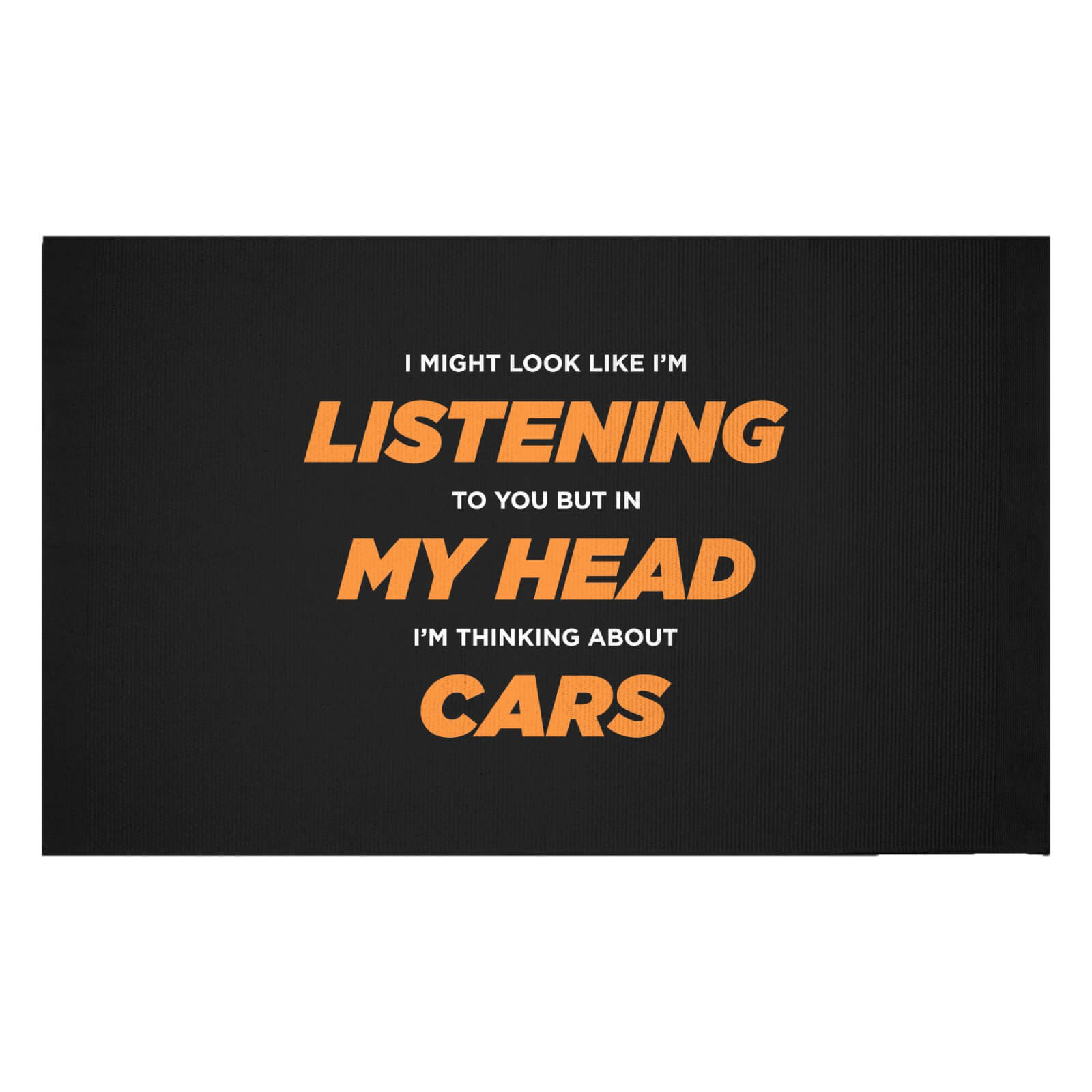 I Might Look Like I'm Listening Woven Rug - Small