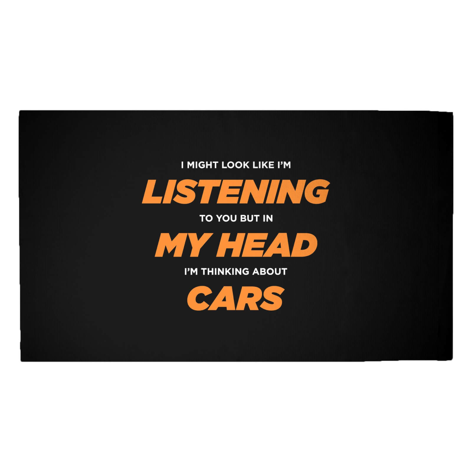 I Might Look Like I'm Listening Woven Rug - Medium
