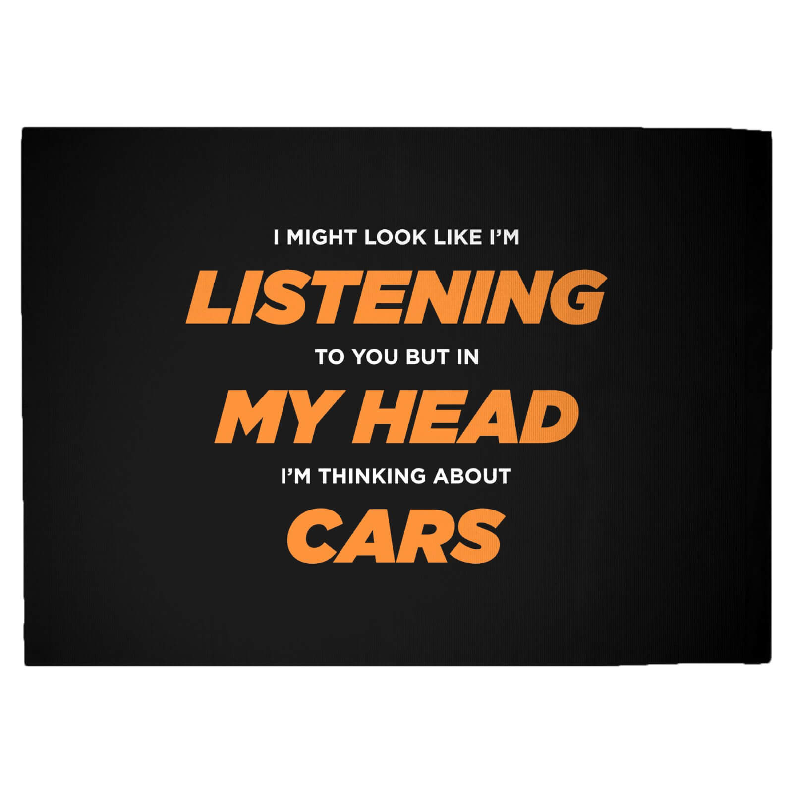 I Might Look Like I'm Listening Woven Rug - Large