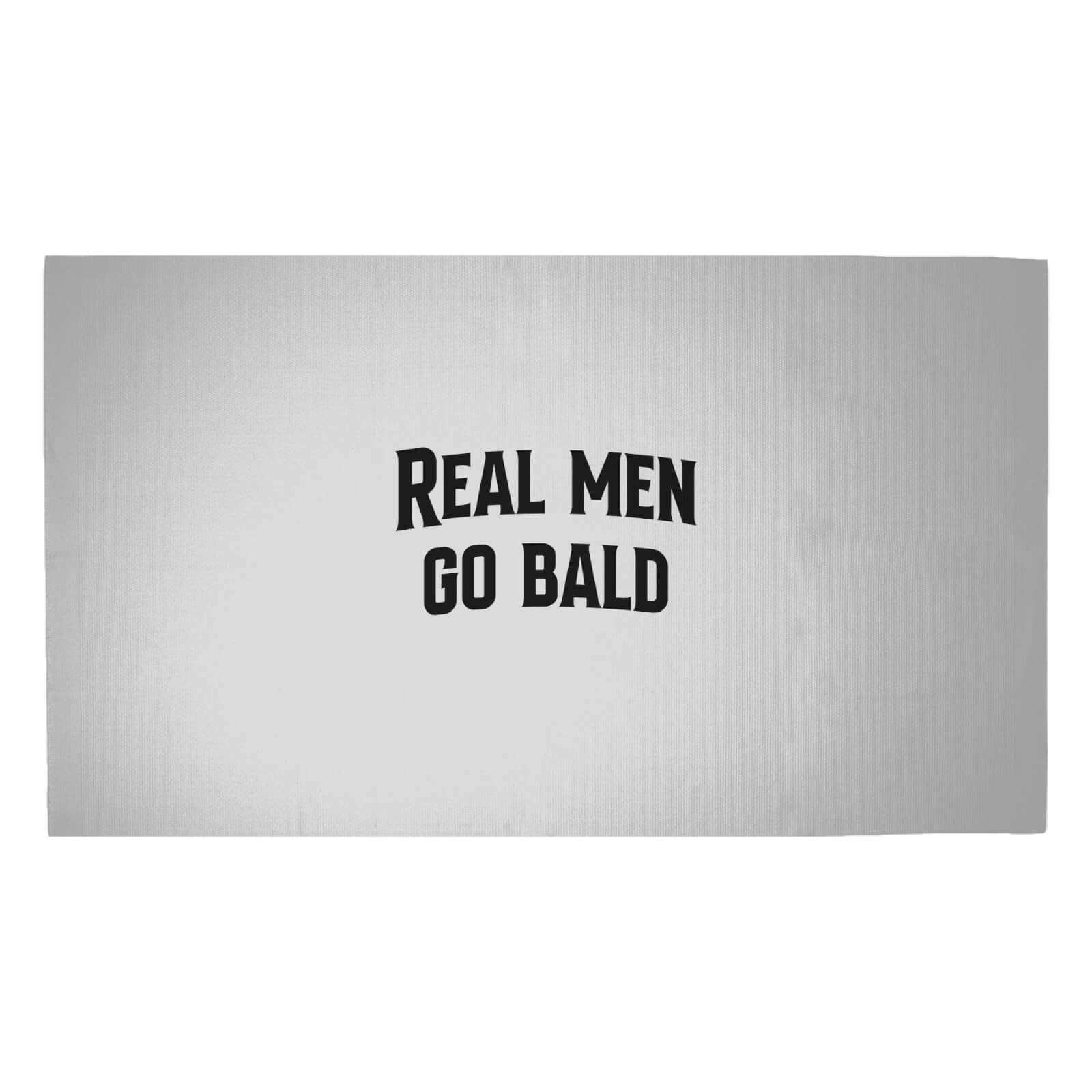 Real Men Go Bald Woven Rug - Medium