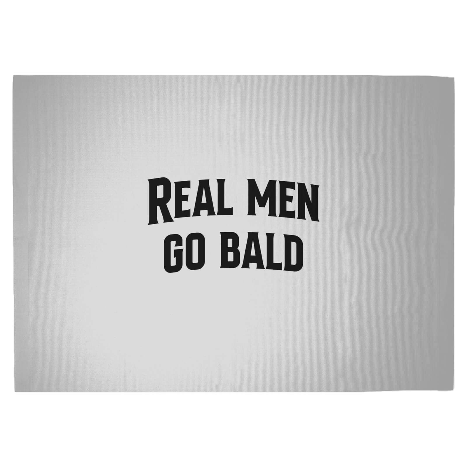 Real Men Go Bald Woven Rug - Large