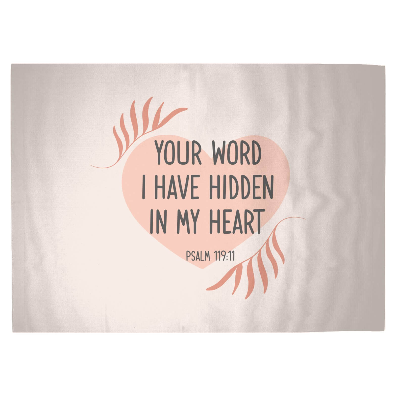 Your Word I Have Hidden In My Heart Woven Rug - Large