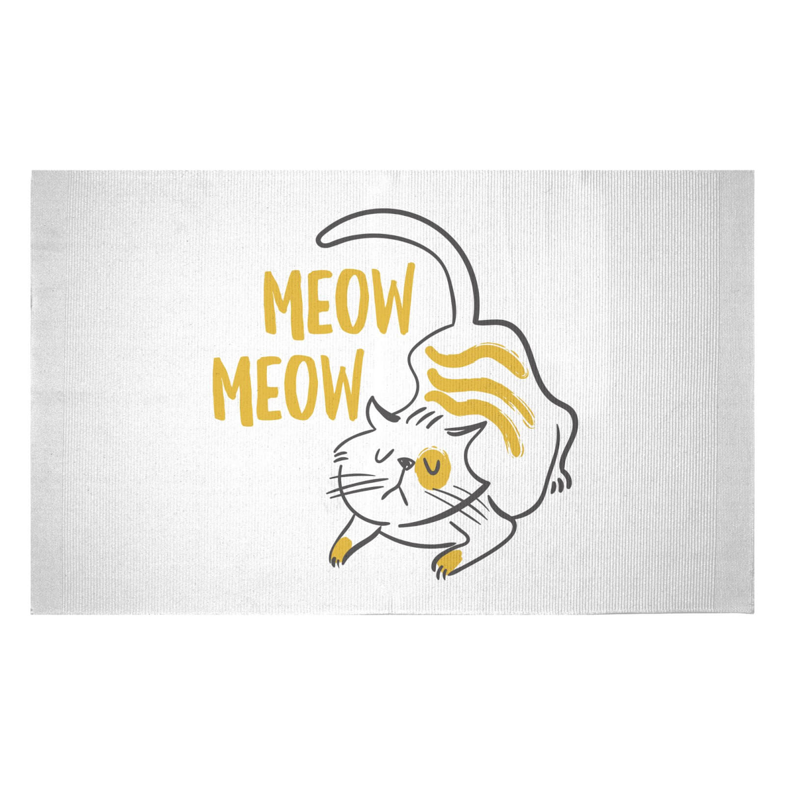 Meow Meow Cat Woven Rug - Small
