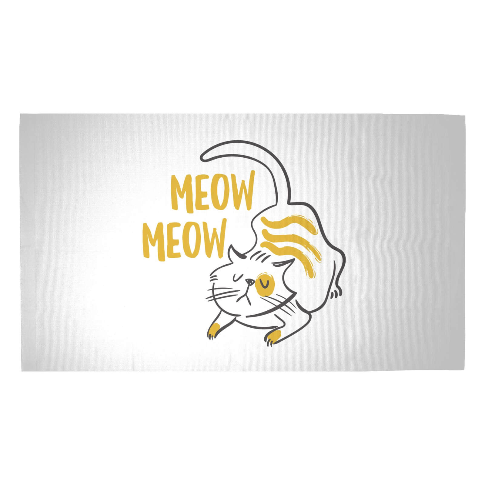 Meow Meow Cat Woven Rug - Medium