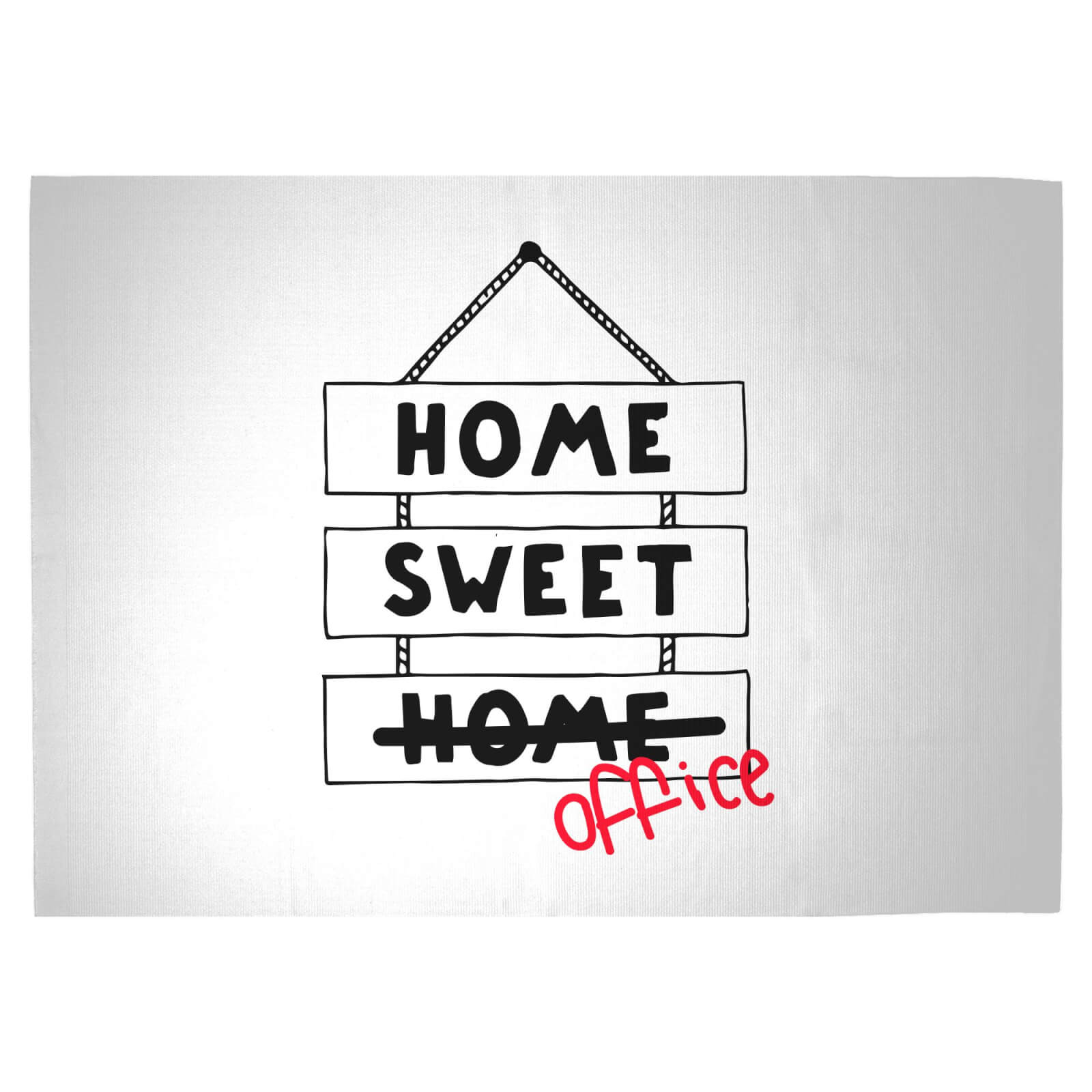 Home Sweet Office Woven Rug - Large