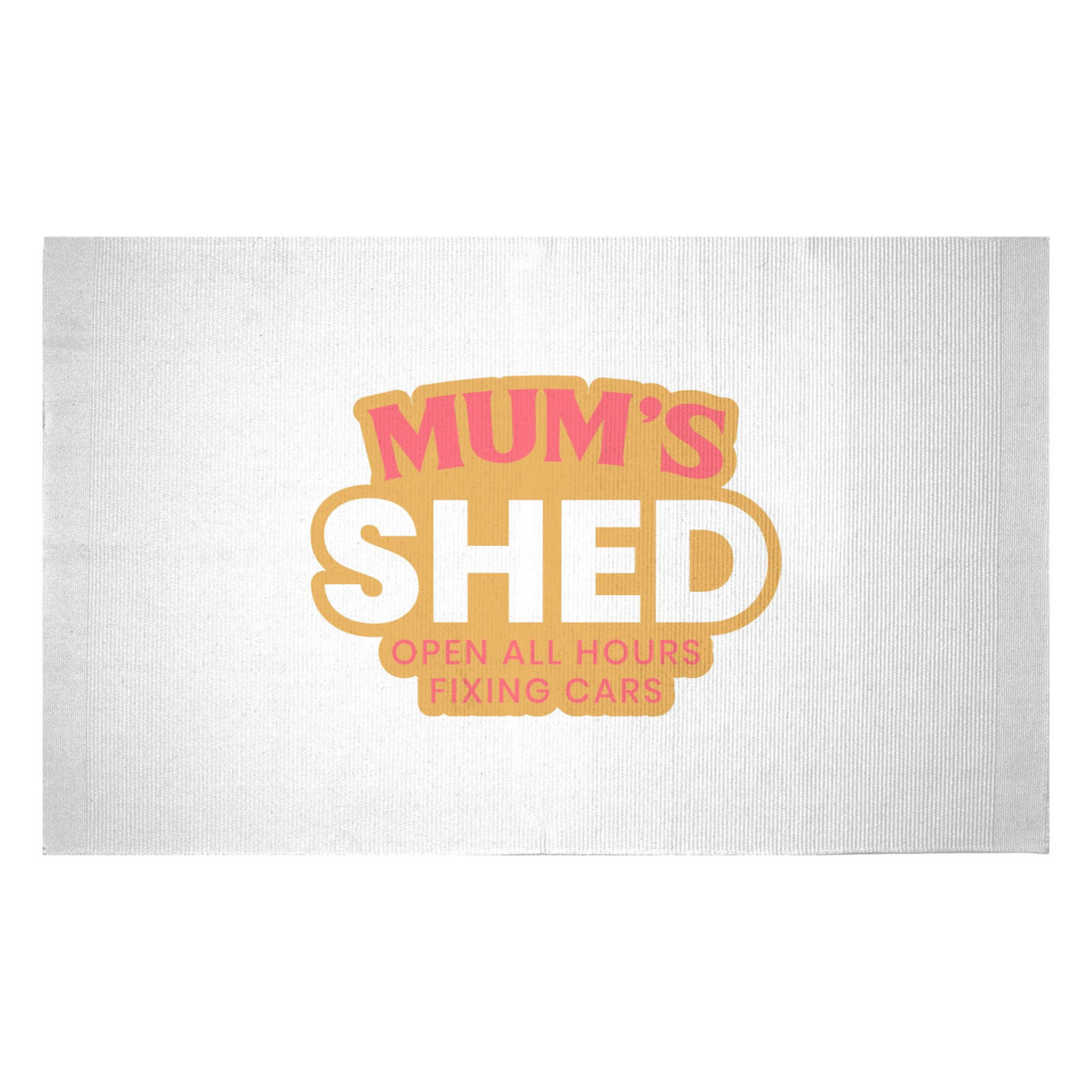 Mum's Shed Woven Rug - Small