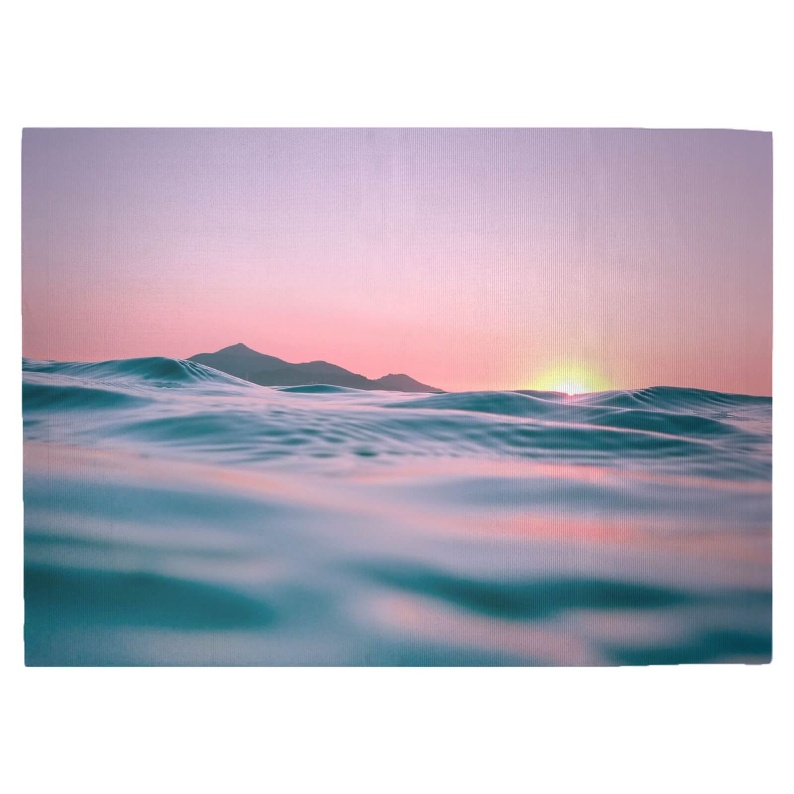 Sunset With Water Woven Rug - Large