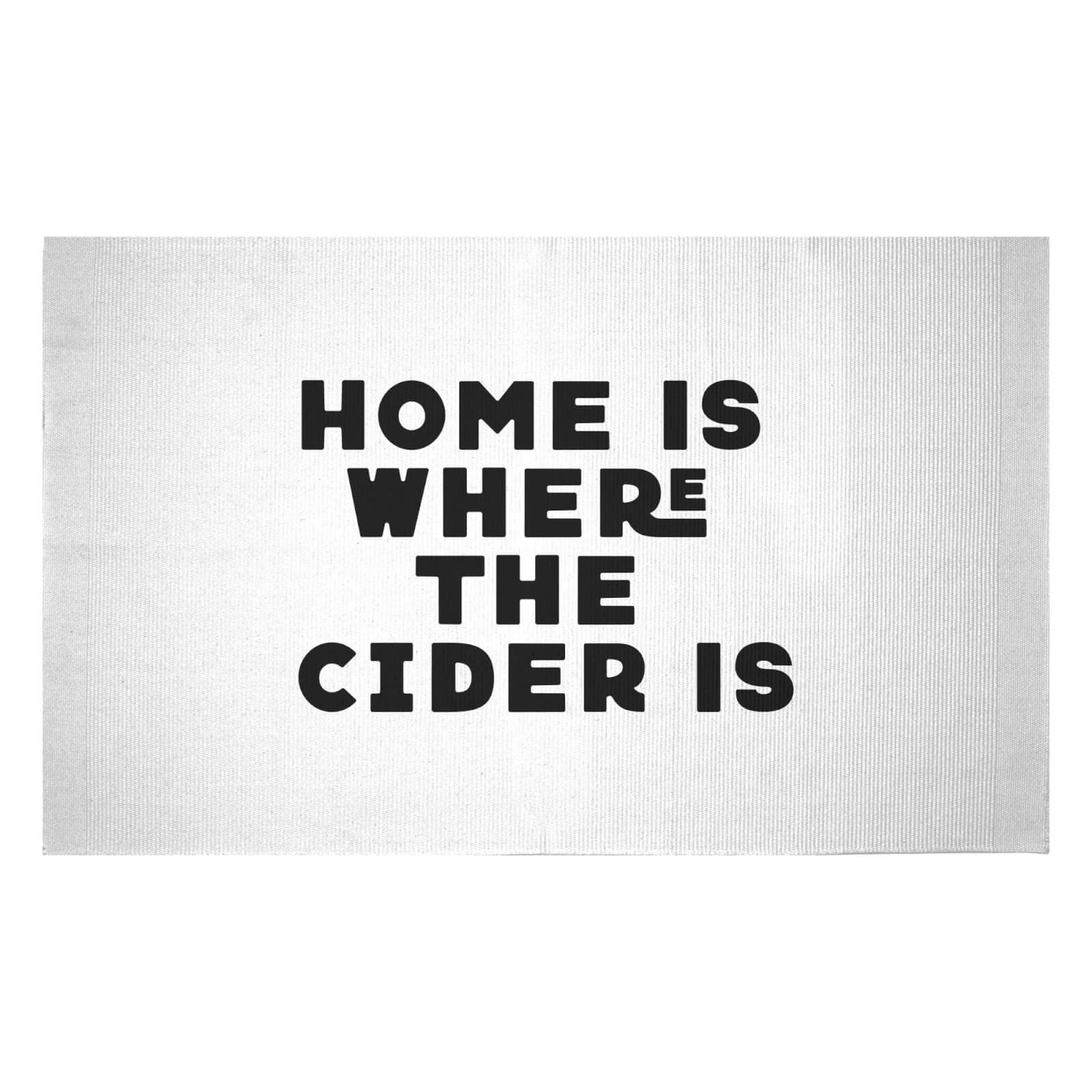 Home Is Where The Cider Is Woven Rug - Small