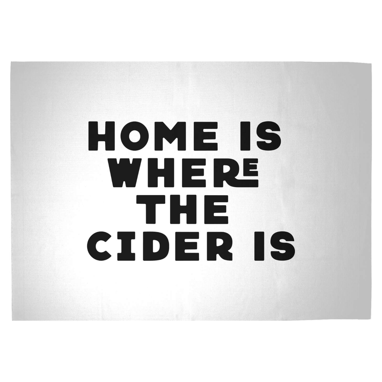 Home Is Where The Cider Is Woven Rug - Large