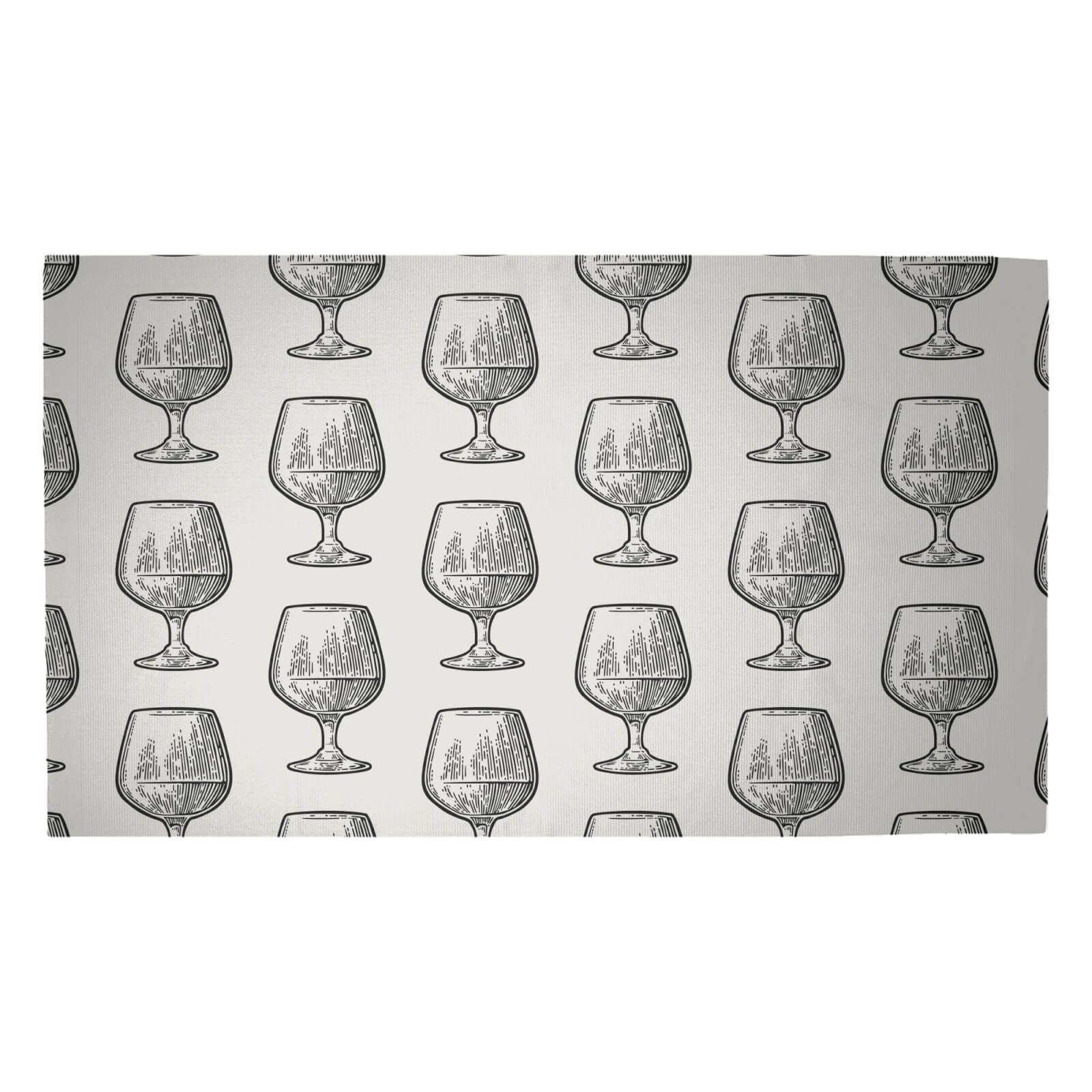 Whisky Glass Pattern Woven Rug - Medium