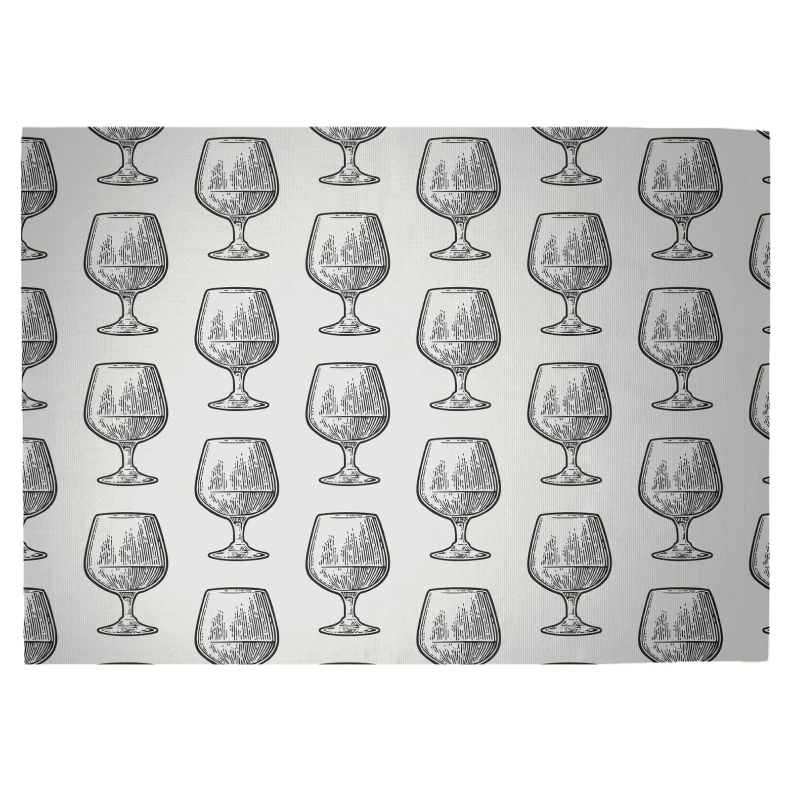 Whisky Glass Pattern Woven Rug - Large