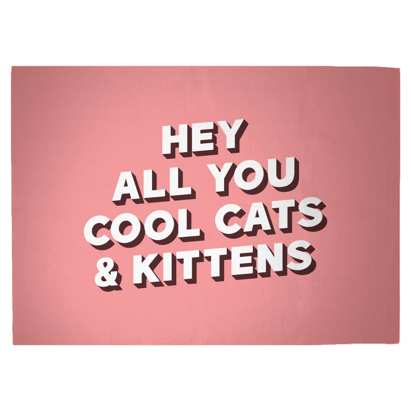 Hey All You Cool Cats And Kittens Woven Rug - Large