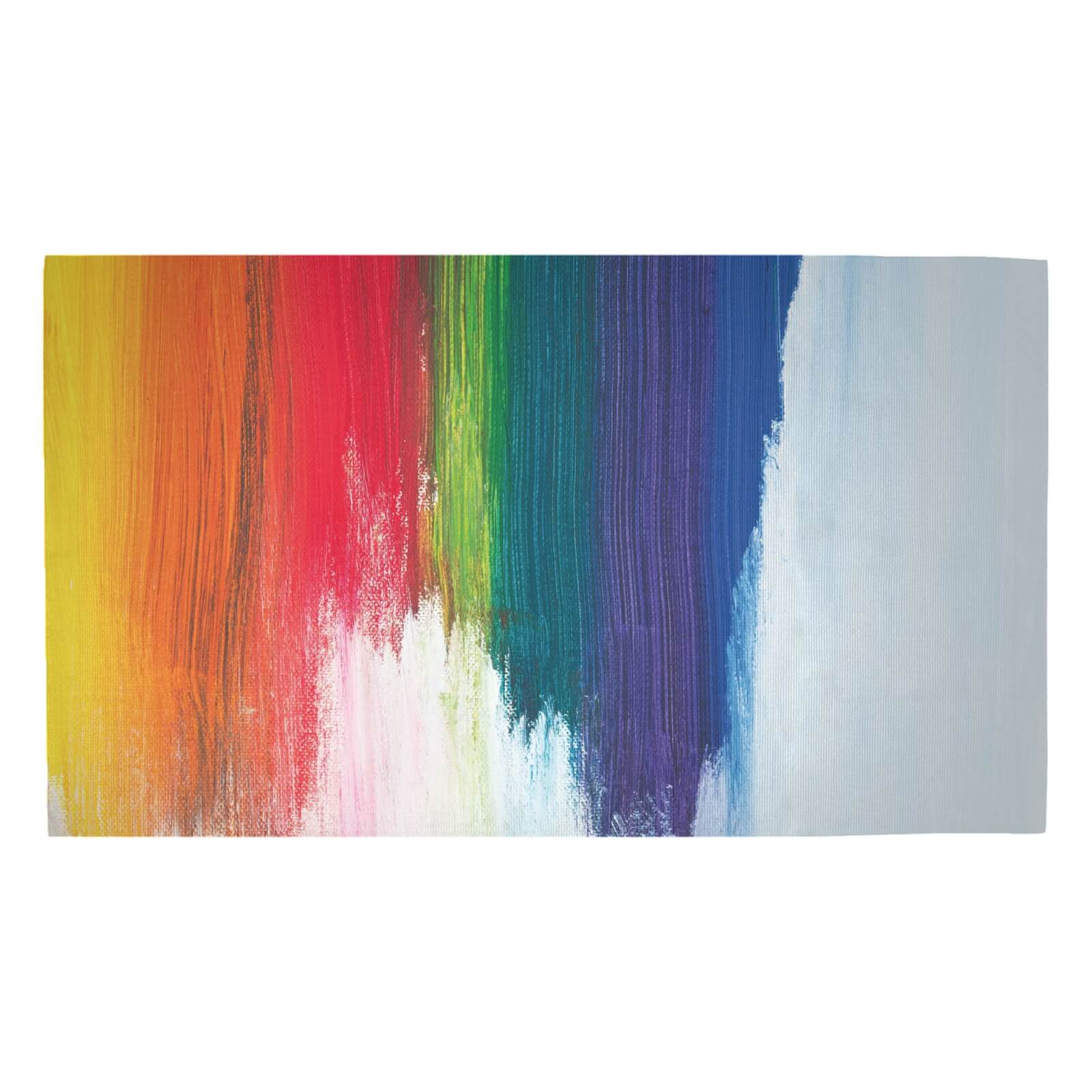 Rainbow Smudge Woven Rug - Medium