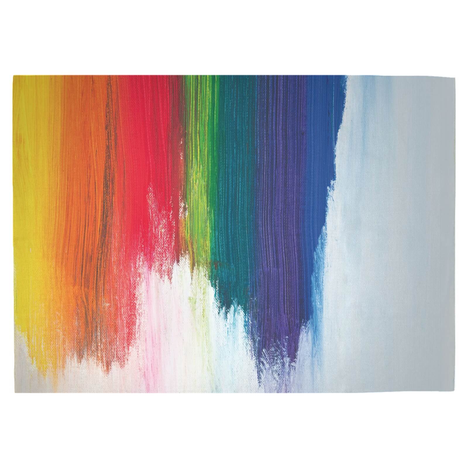 Rainbow Smudge Woven Rug - Large