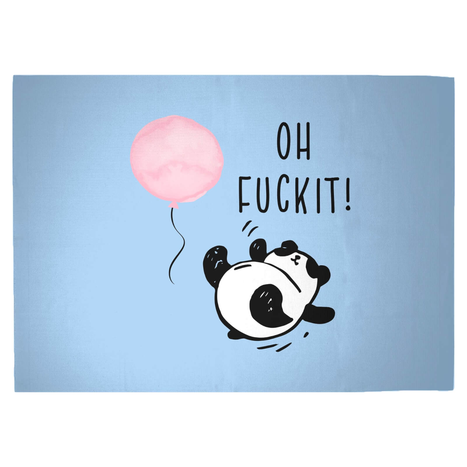 Panda Oh Fuck It! Woven Rug - Large