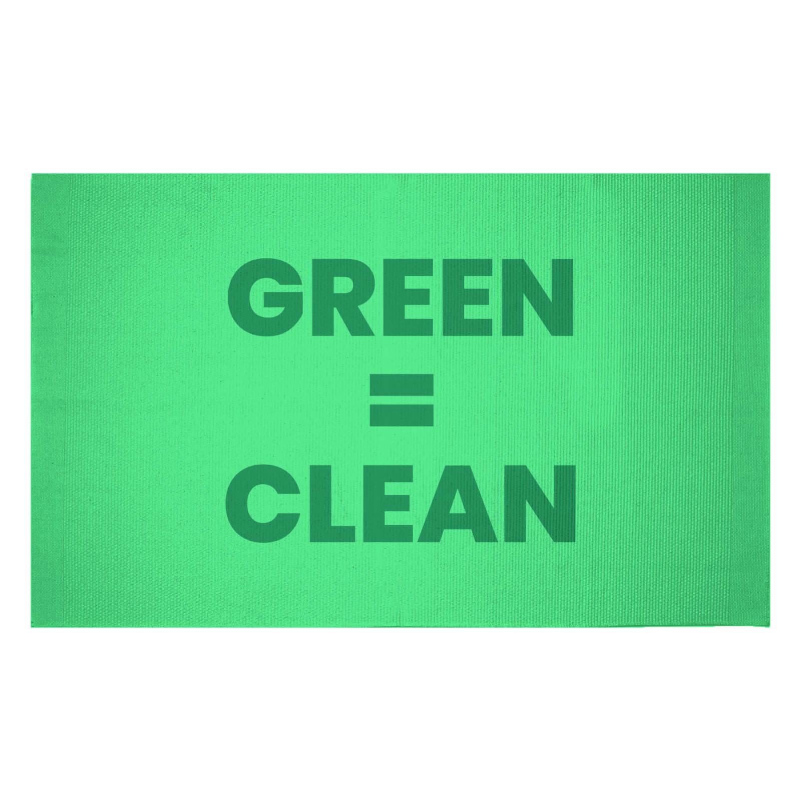 Green = Clean Woven Rug - Small
