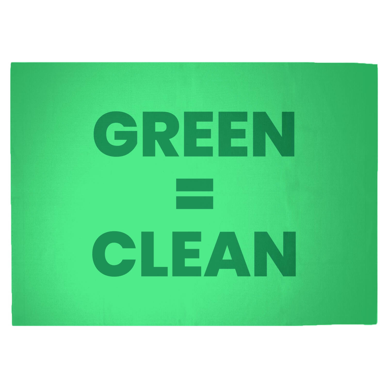 Green = Clean Woven Rug - Large