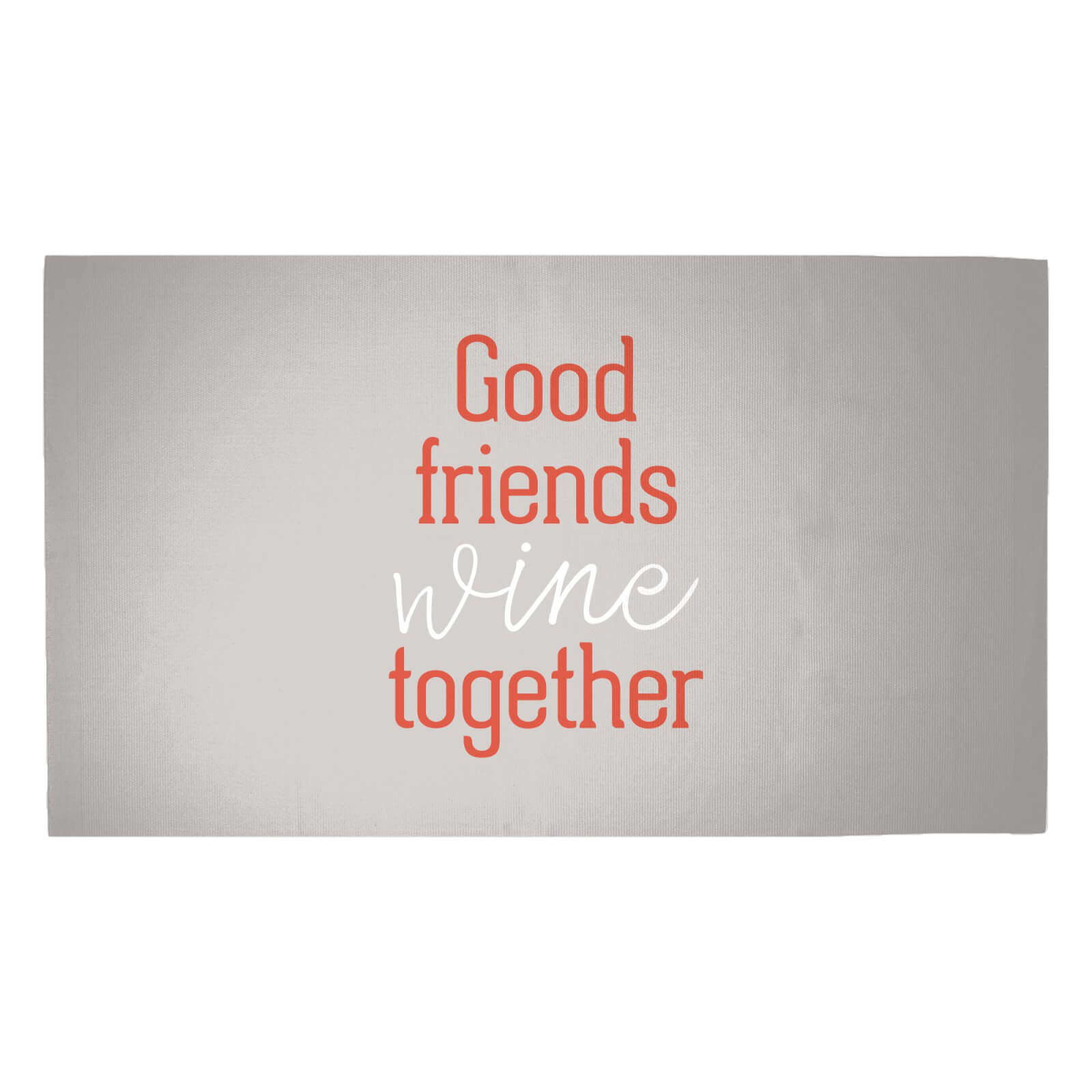 Good Friends Wine Together Woven Rug - Medium