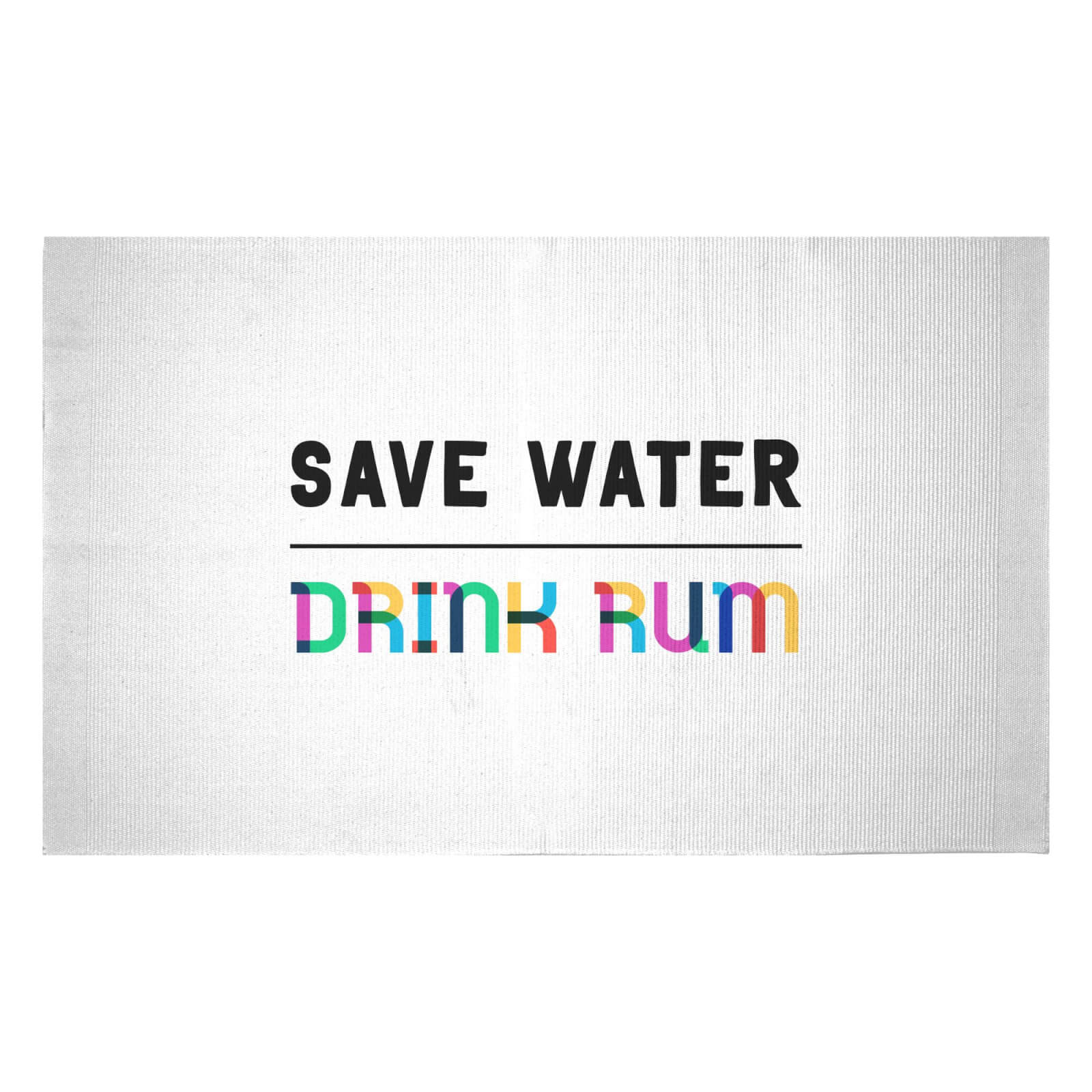 Save Water, Drink Rum Woven Rug - Small