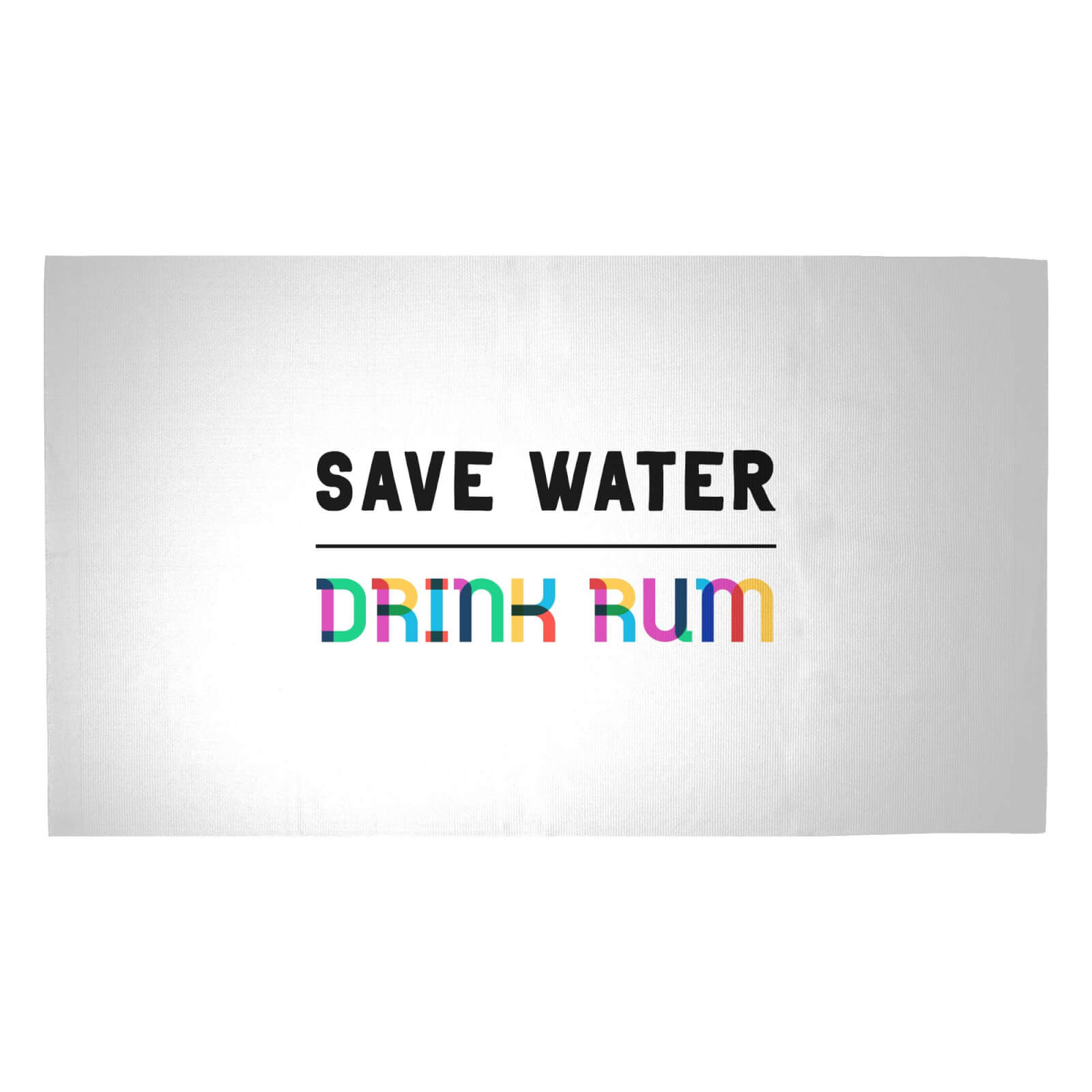 Save Water, Drink Rum Woven Rug - Medium