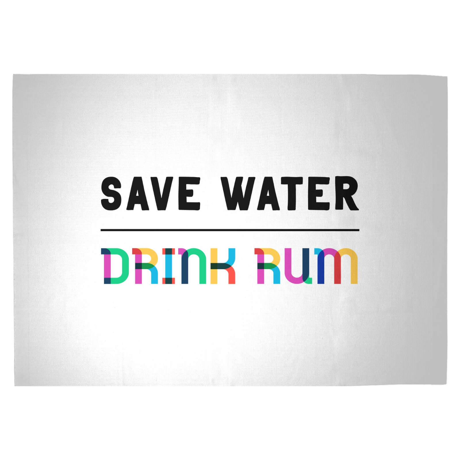 Save Water, Drink Rum Woven Rug - Large