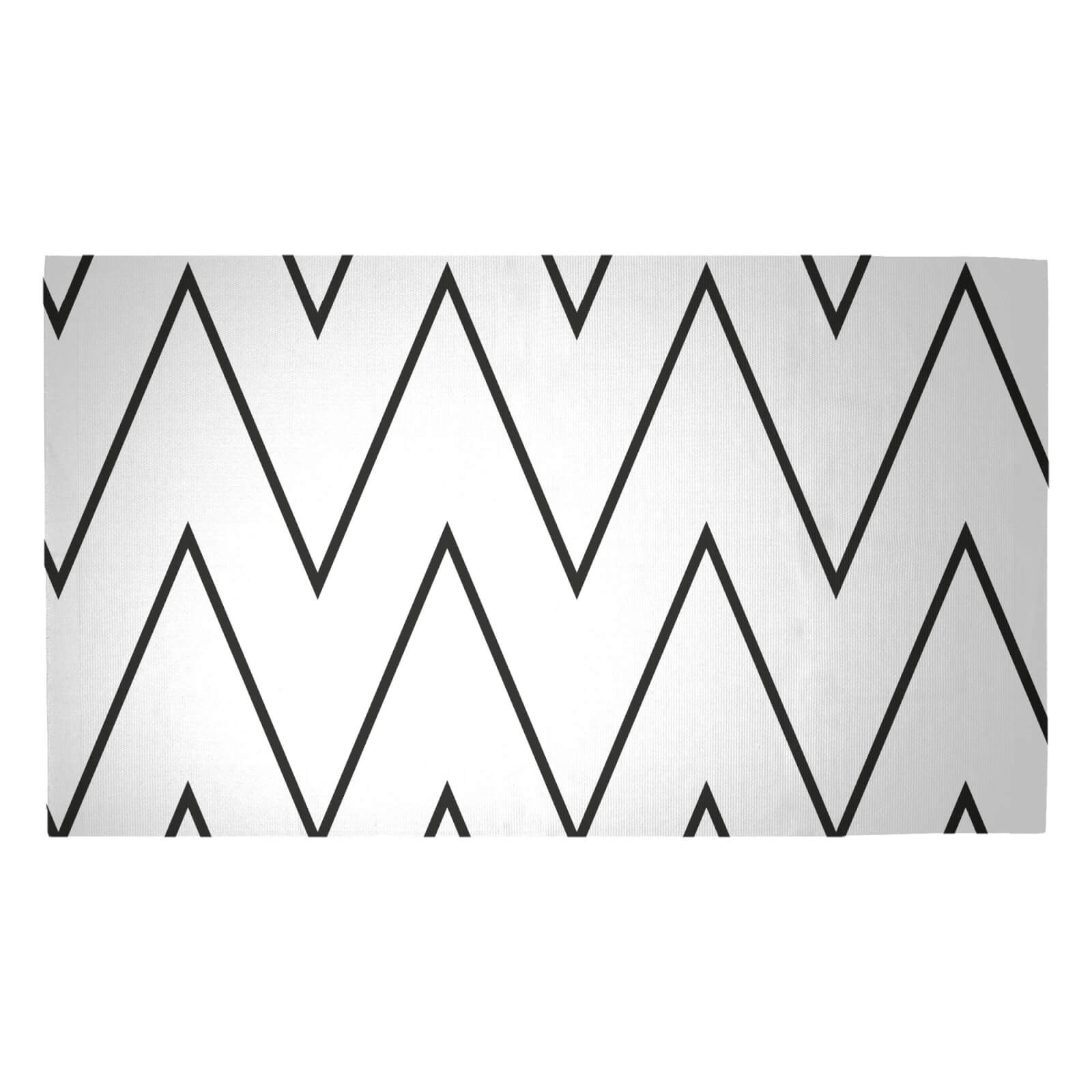 Light Zig Zag Woven Rug - Medium
