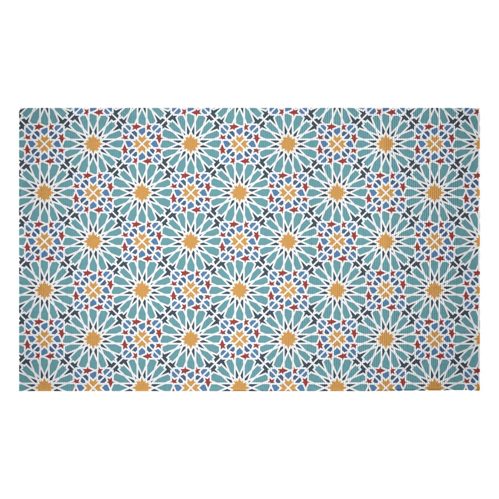 Burst Tile Woven Rug - Small