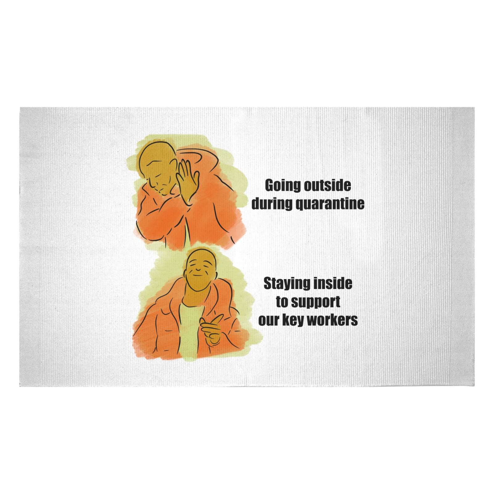 Key Worker Meme Woven Rug - Small