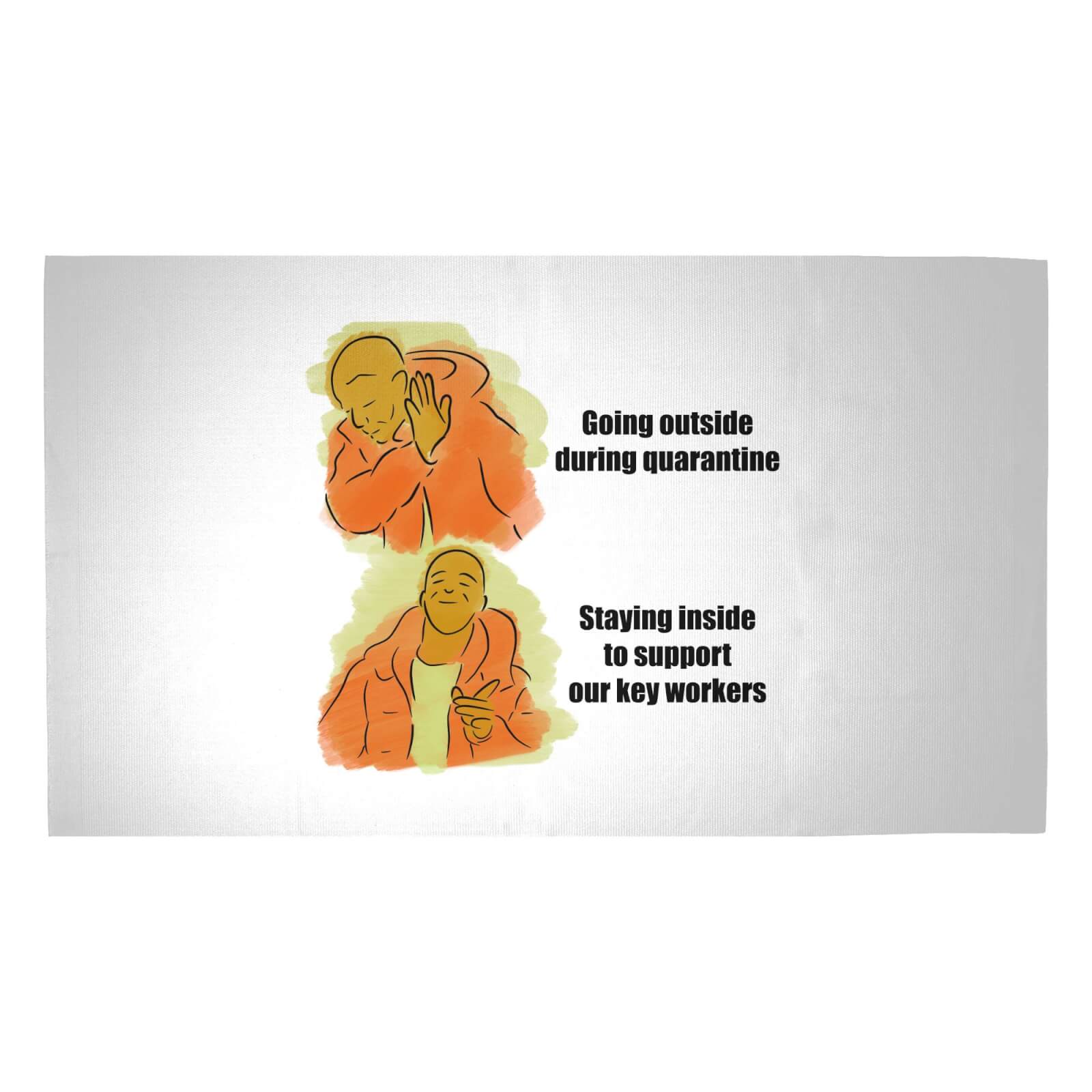 Key Worker Meme Woven Rug - Medium
