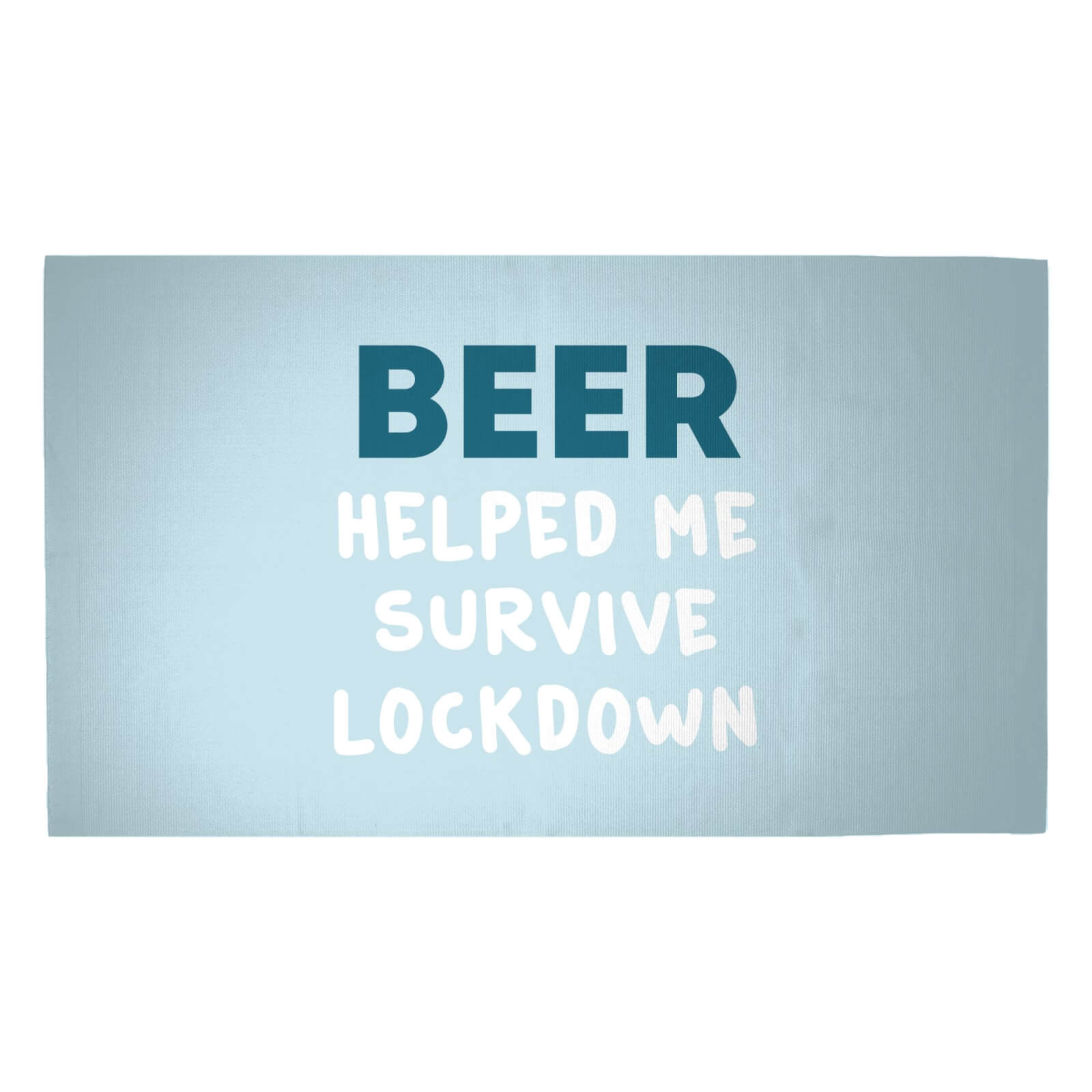 Beer Helped Me Survive Lockdown Woven Rug - Medium