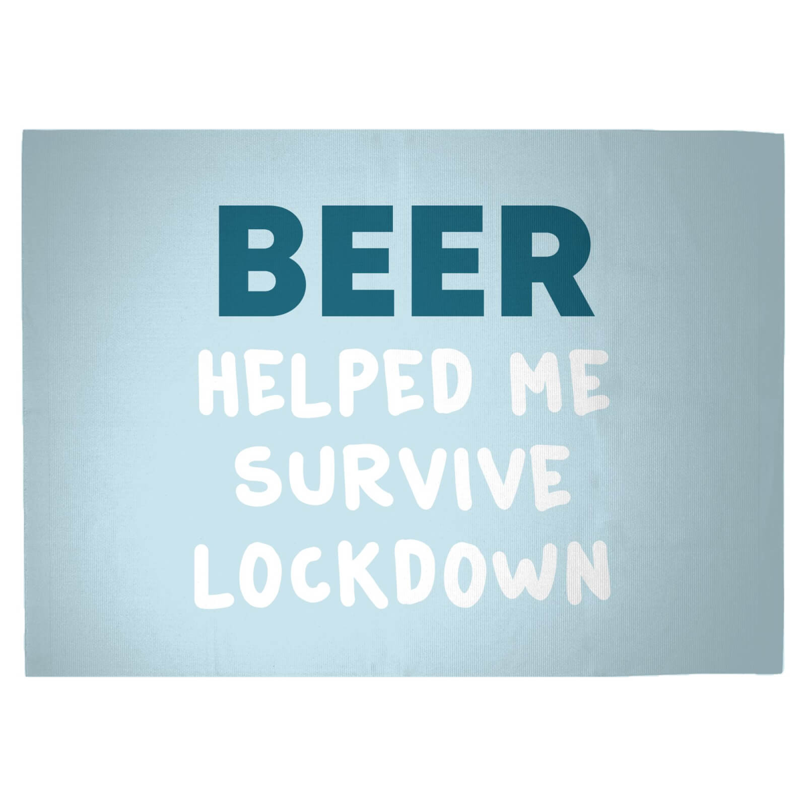 Beer Helped Me Survive Lockdown Woven Rug - Large