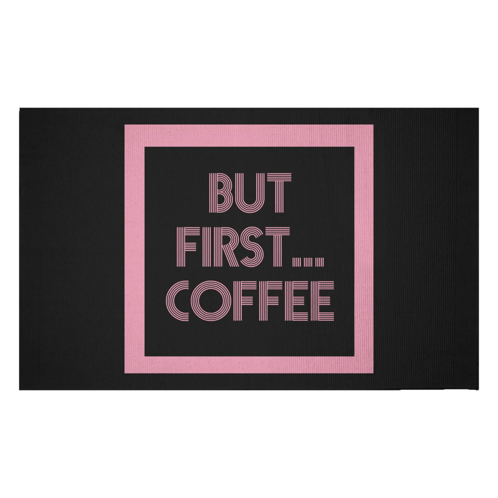 But First Coffee Woven Rug - Small