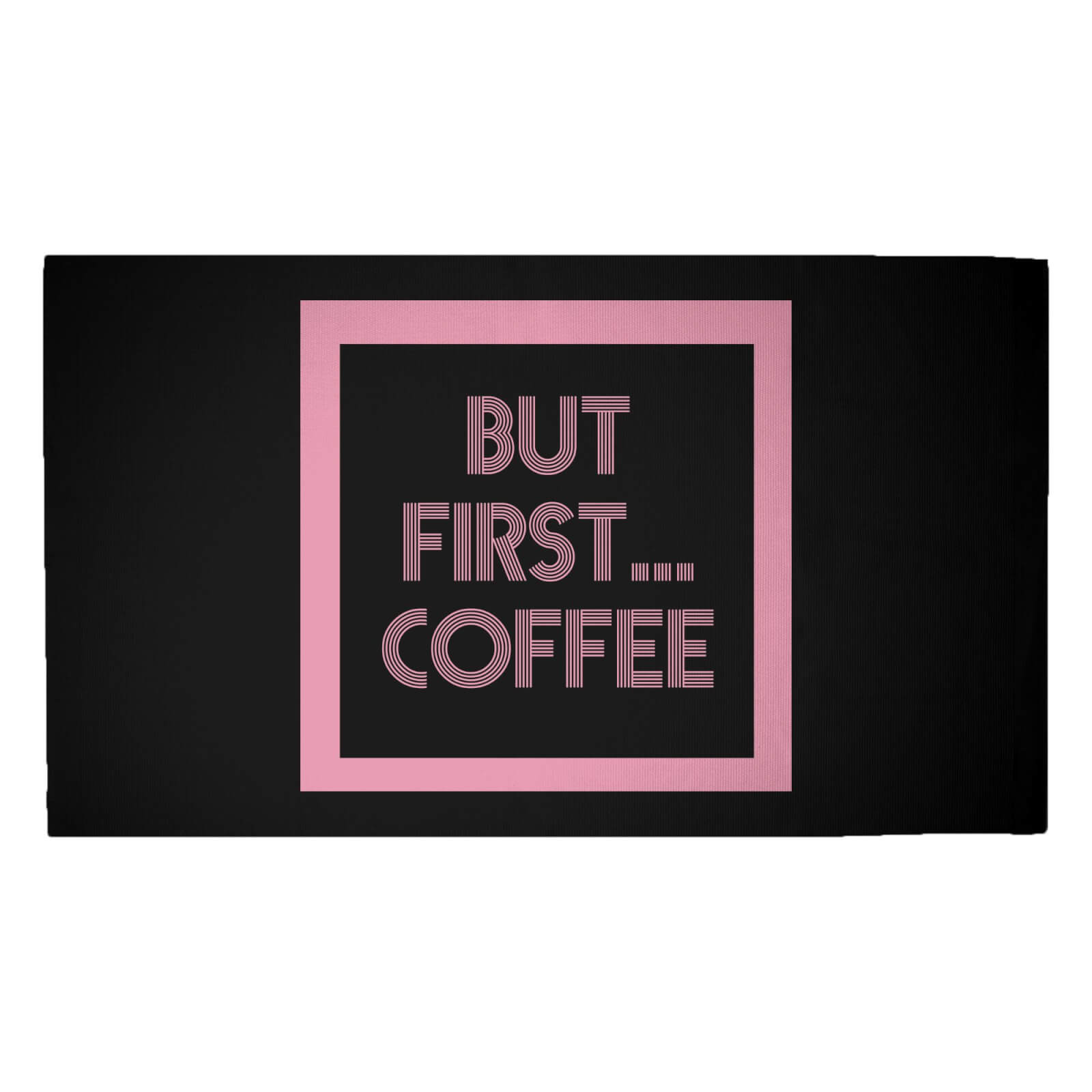 But First Coffee Woven Rug - Medium