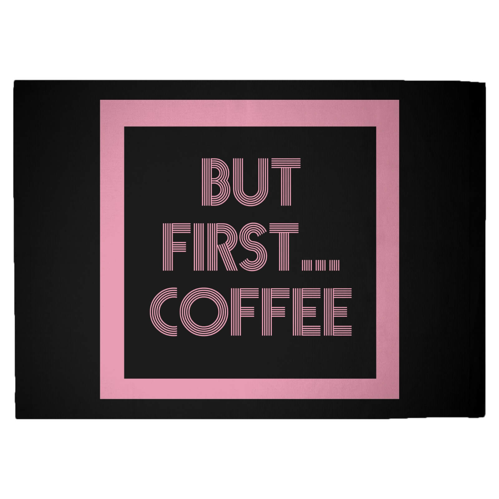 But First Coffee Woven Rug - Large