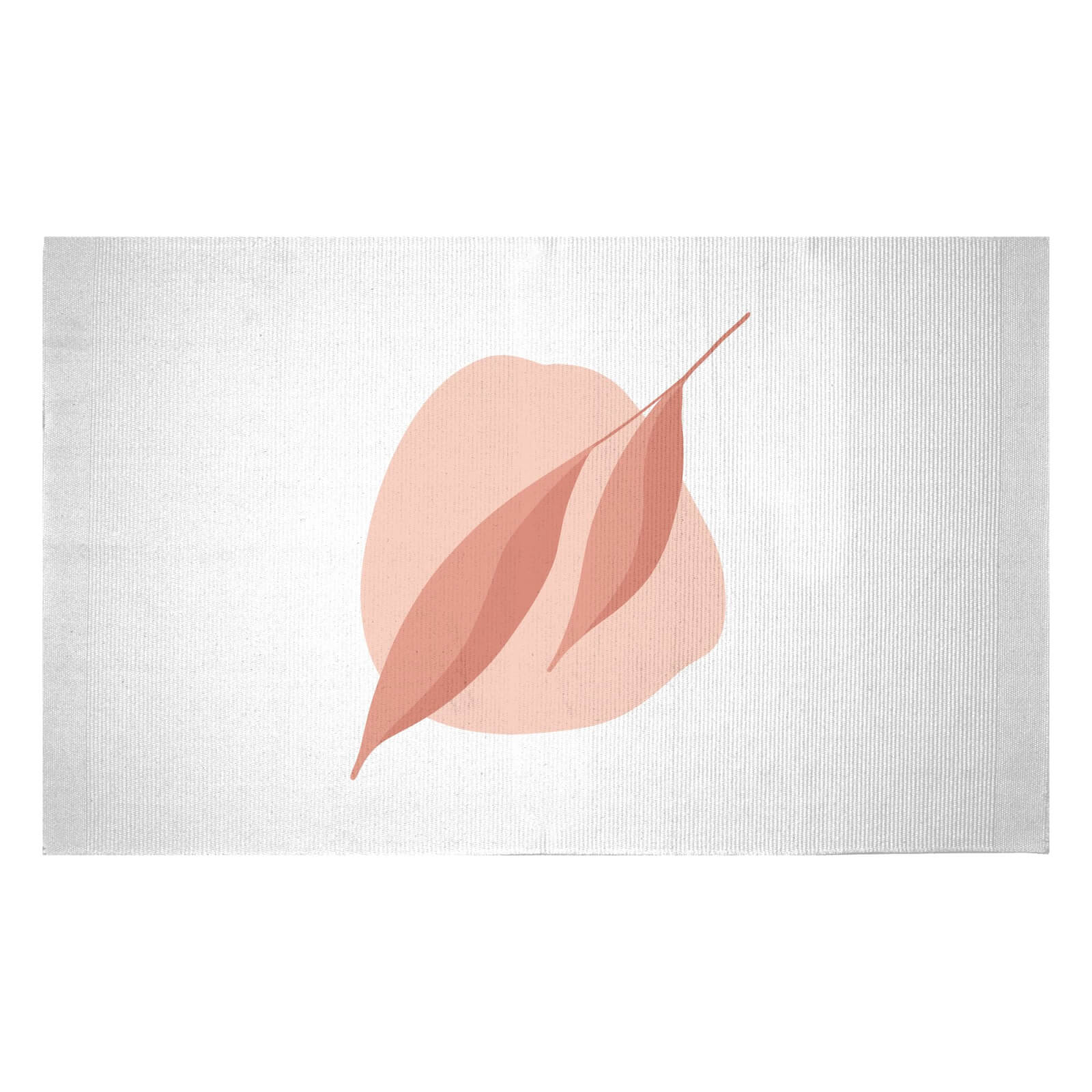 2 Leaves And Pink Rock Woven Rug - Small