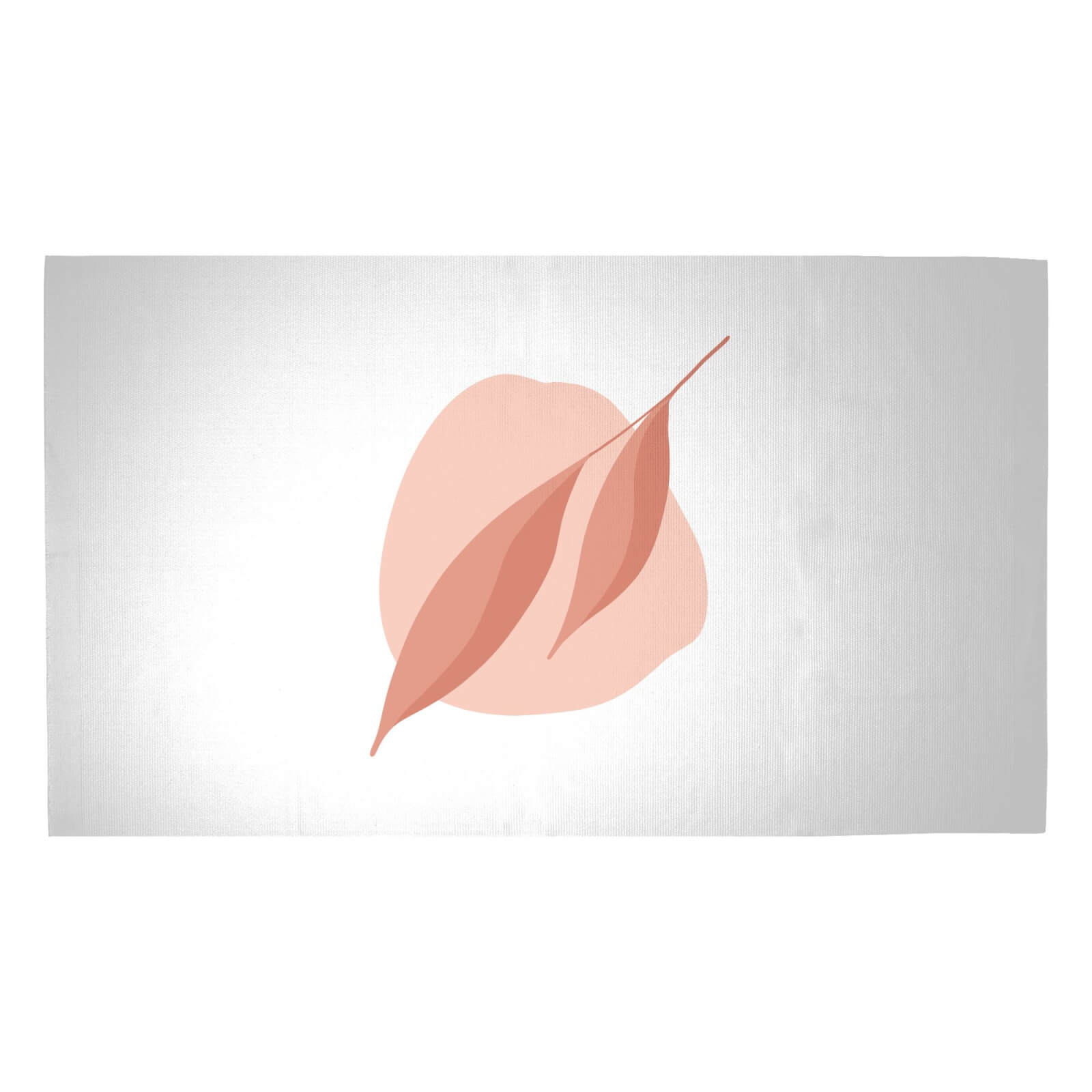 2 Leaves And Pink Rock Woven Rug - Medium