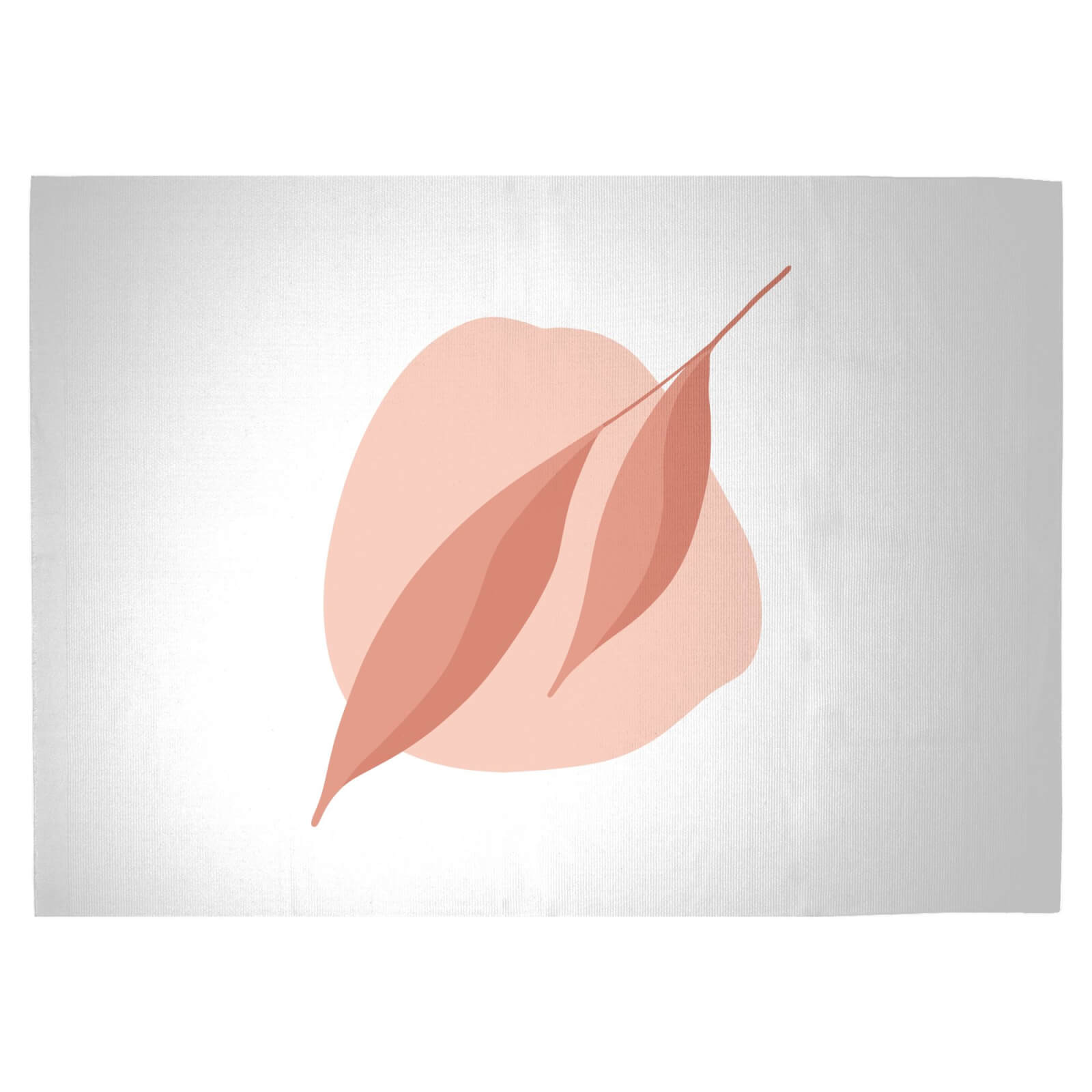 2 Leaves And Pink Rock Woven Rug - Large