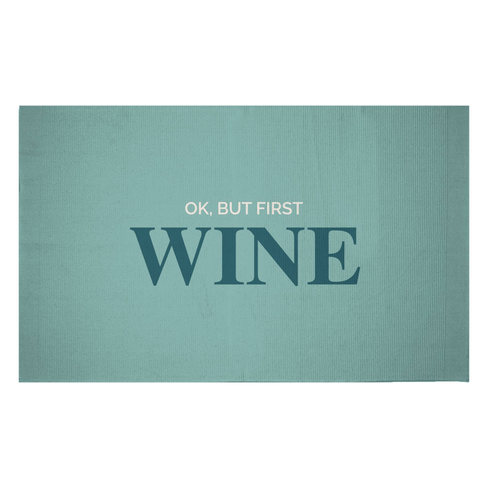 Ok But First Wine Woven Rug - Small