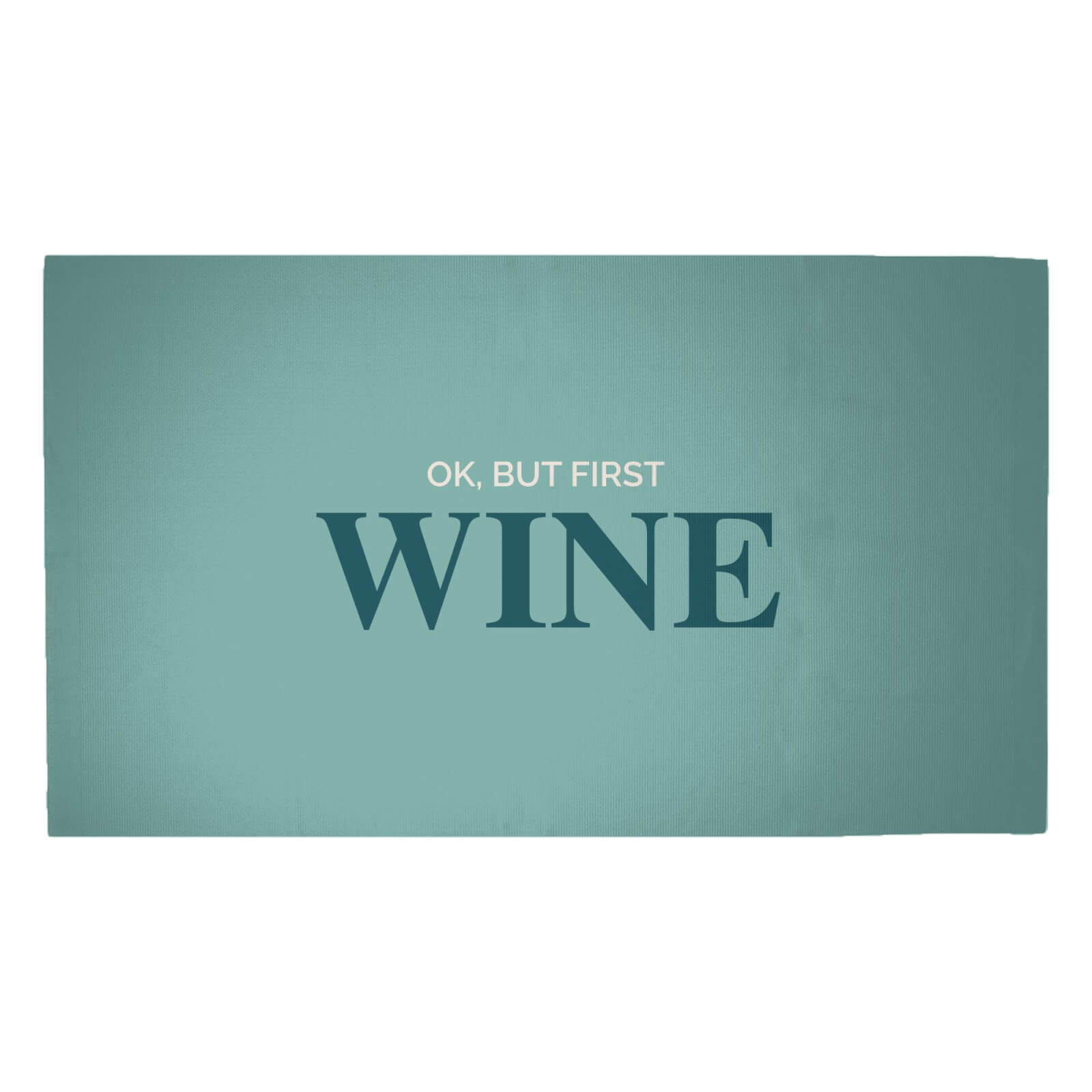 Ok But First Wine Woven Rug - Medium