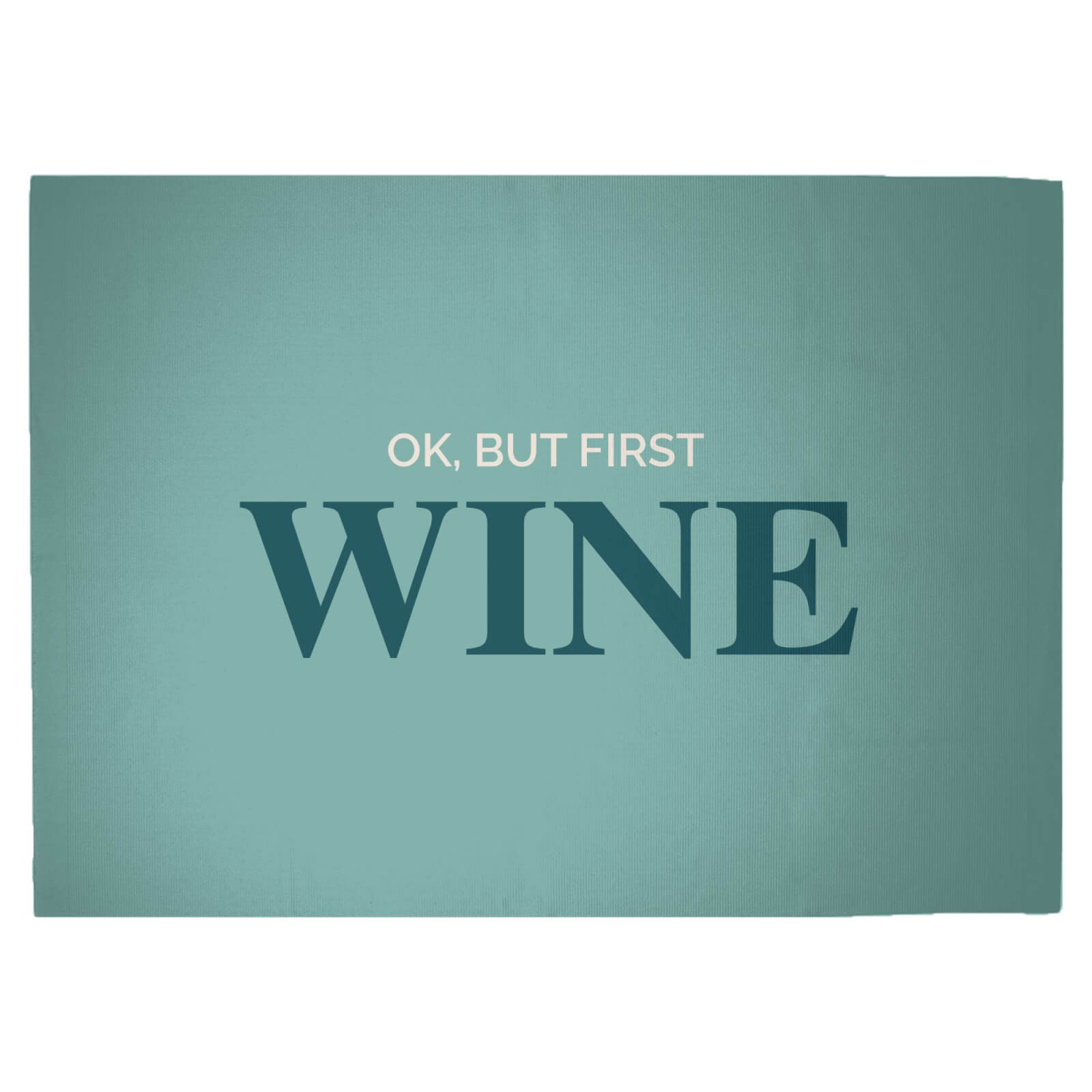 Ok But First Wine Woven Rug - Large