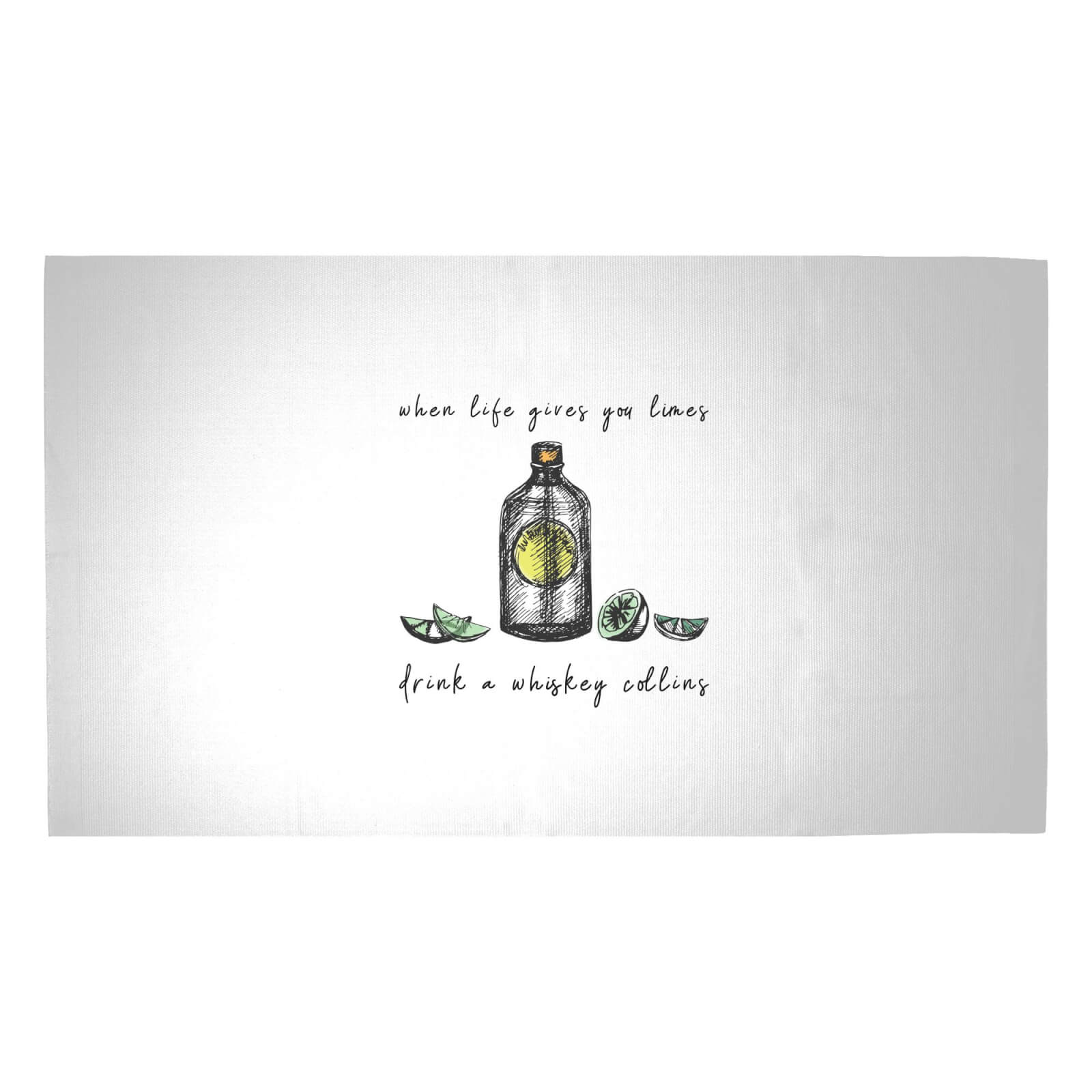 Whiskey Quote Woven Rug - Medium