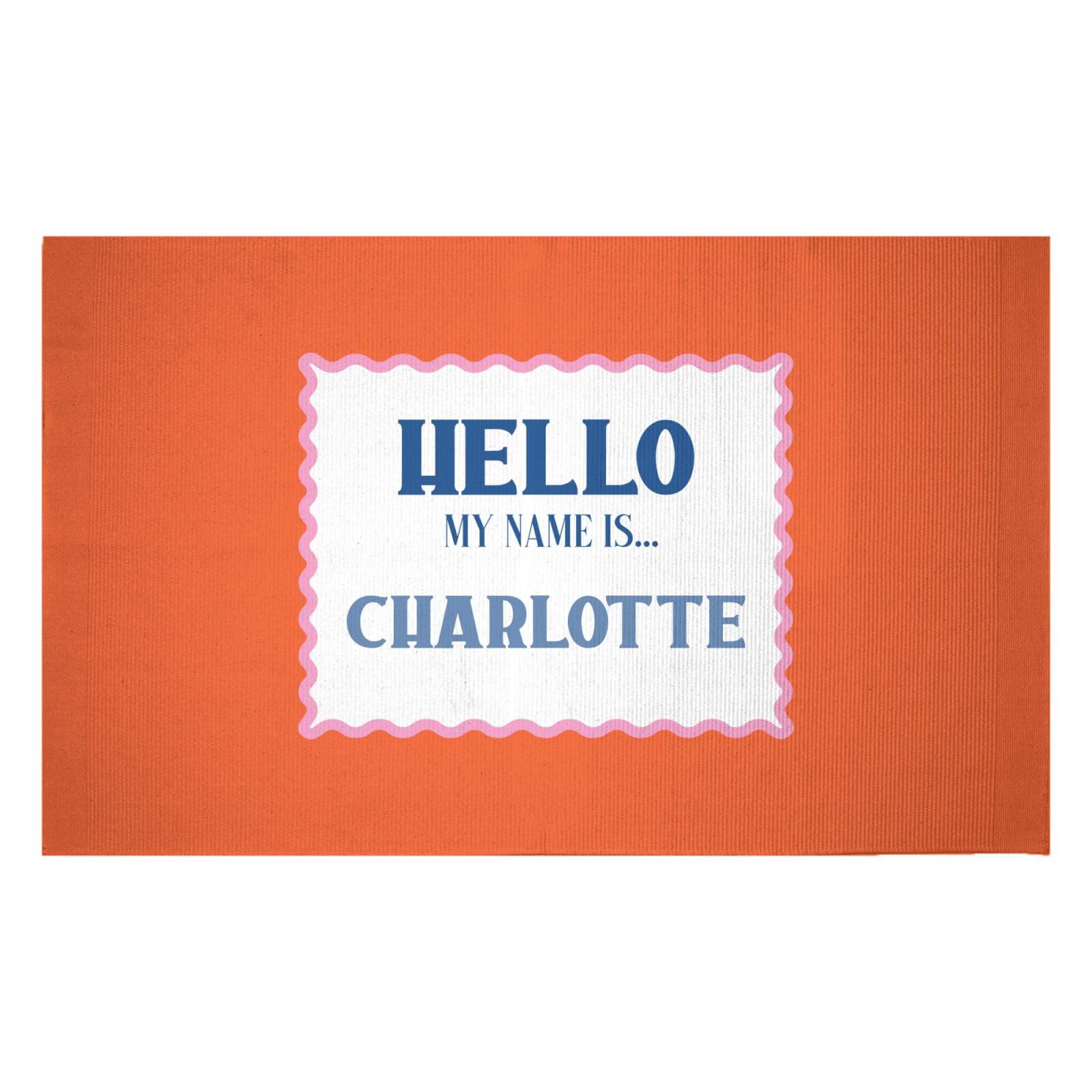 Hello, My Name Is Charlotte Woven Rug - Small