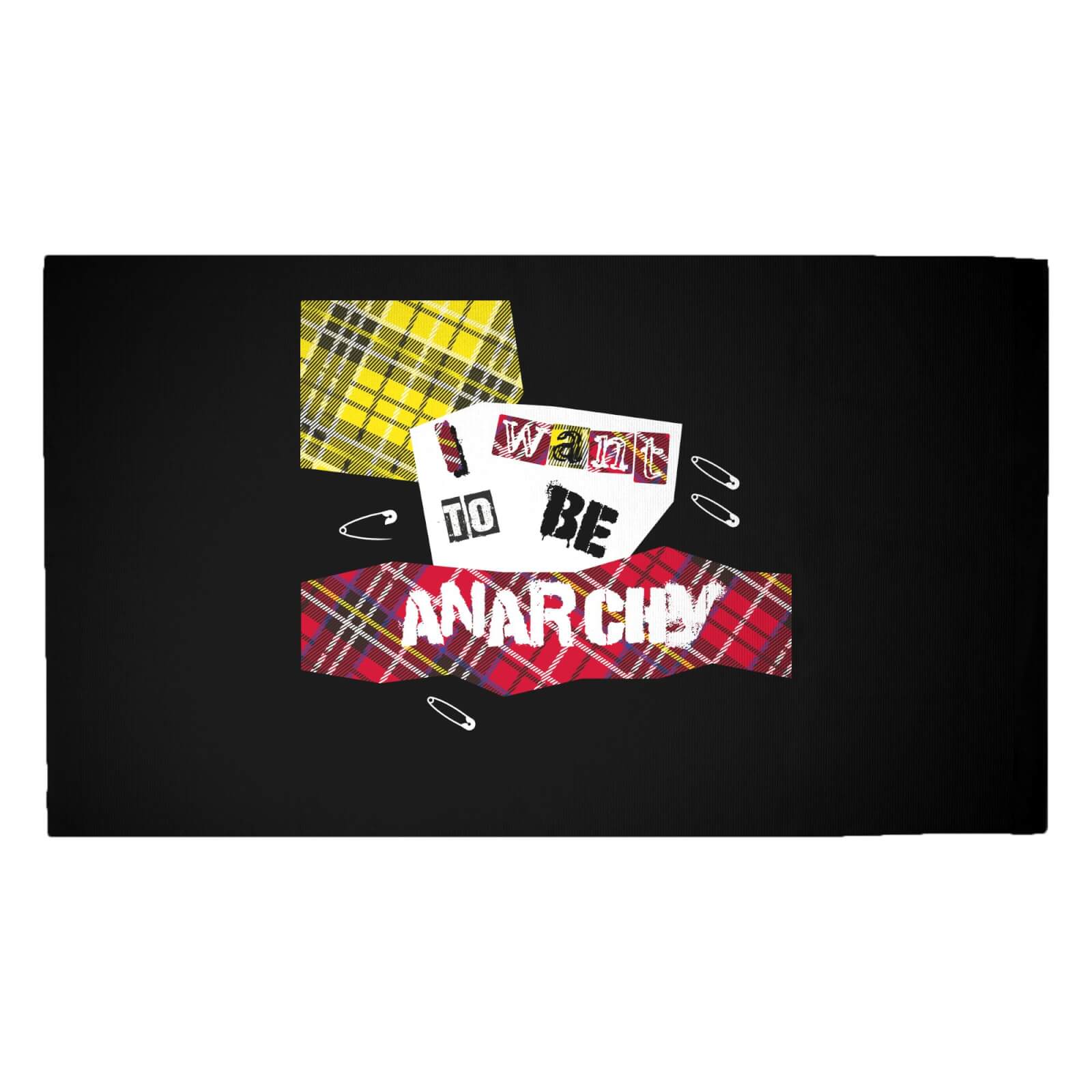 Punk Music Collage Woven Rug - Medium