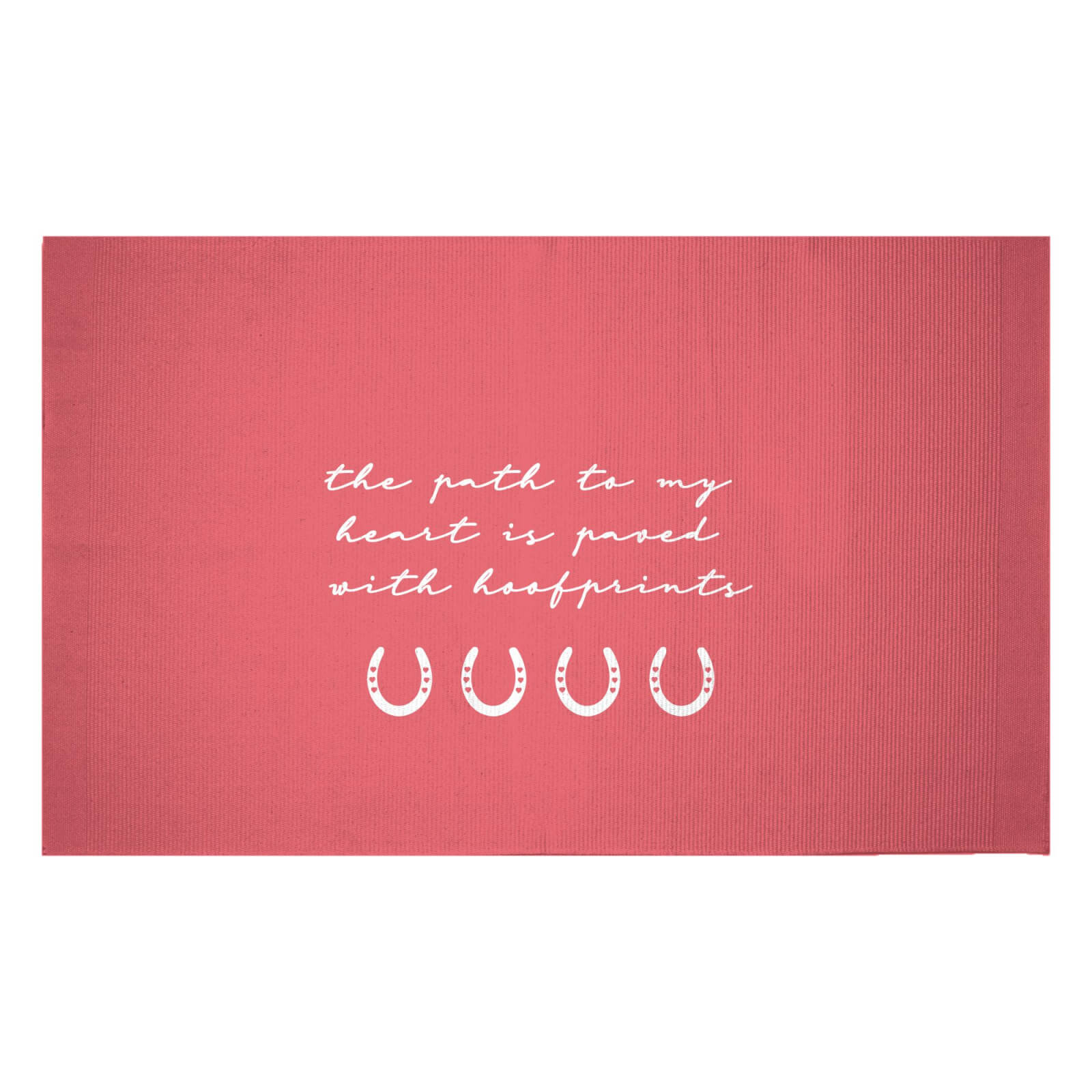 The Path To My Heart Is Paved With Hoofprints Woven Rug - Small