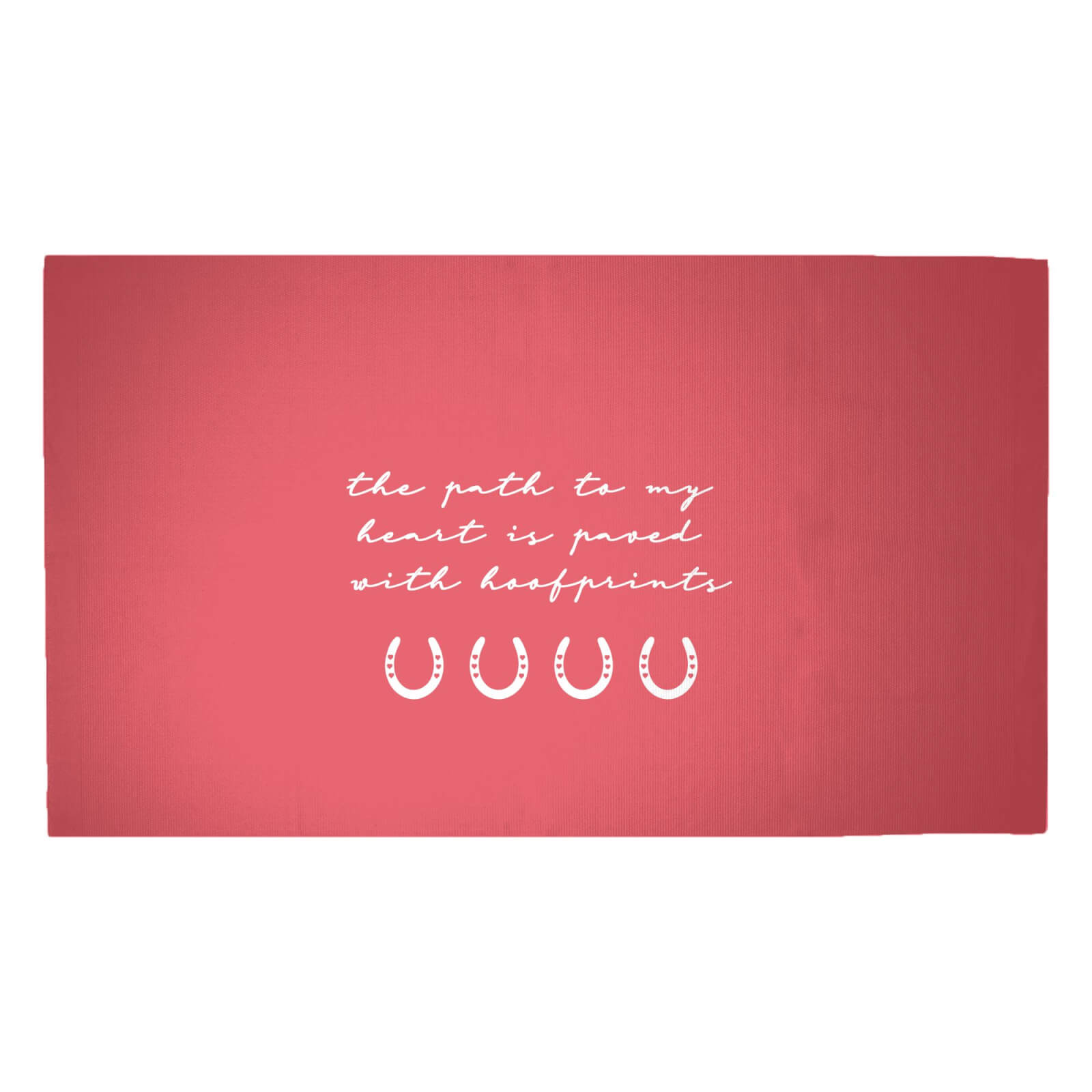 The Path To My Heart Is Paved With Hoofprints Woven Rug - Medium